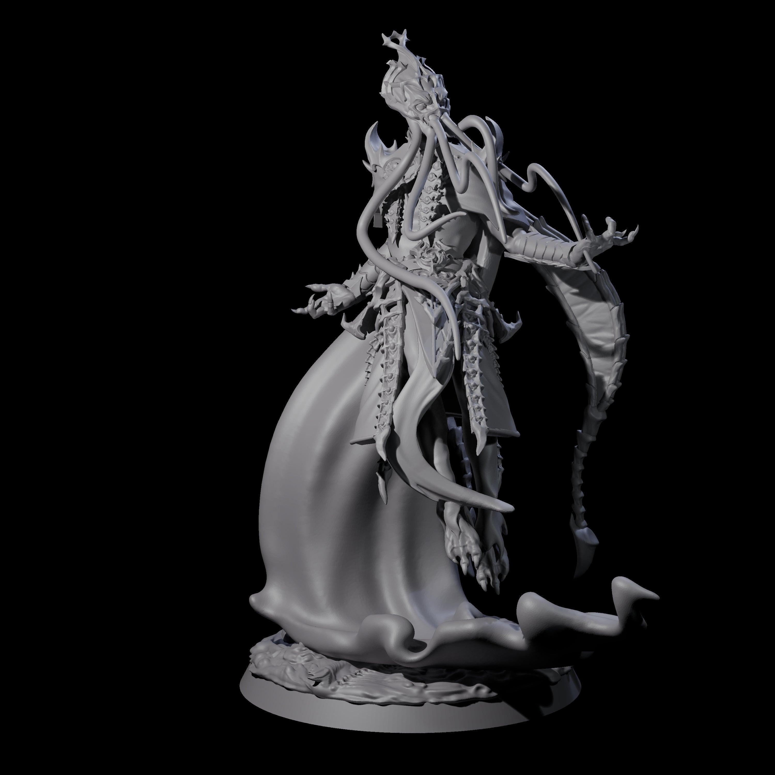 Four Floating Master Mind Flayers Miniature for Dungeons and Dragons, Pathfinder or other TTRPGs