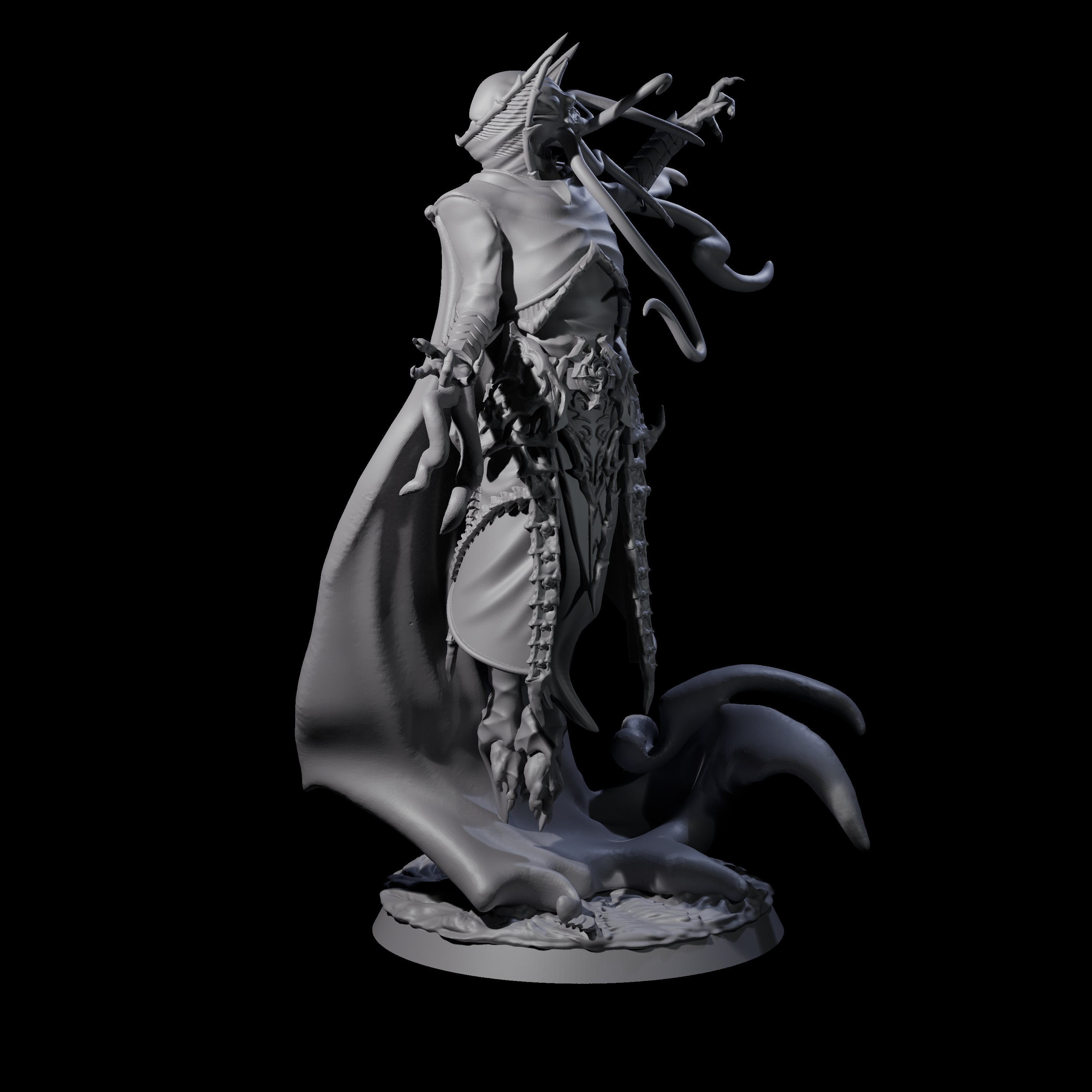 Four Floating Master Mind Flayers Miniature for Dungeons and Dragons, Pathfinder or other TTRPGs