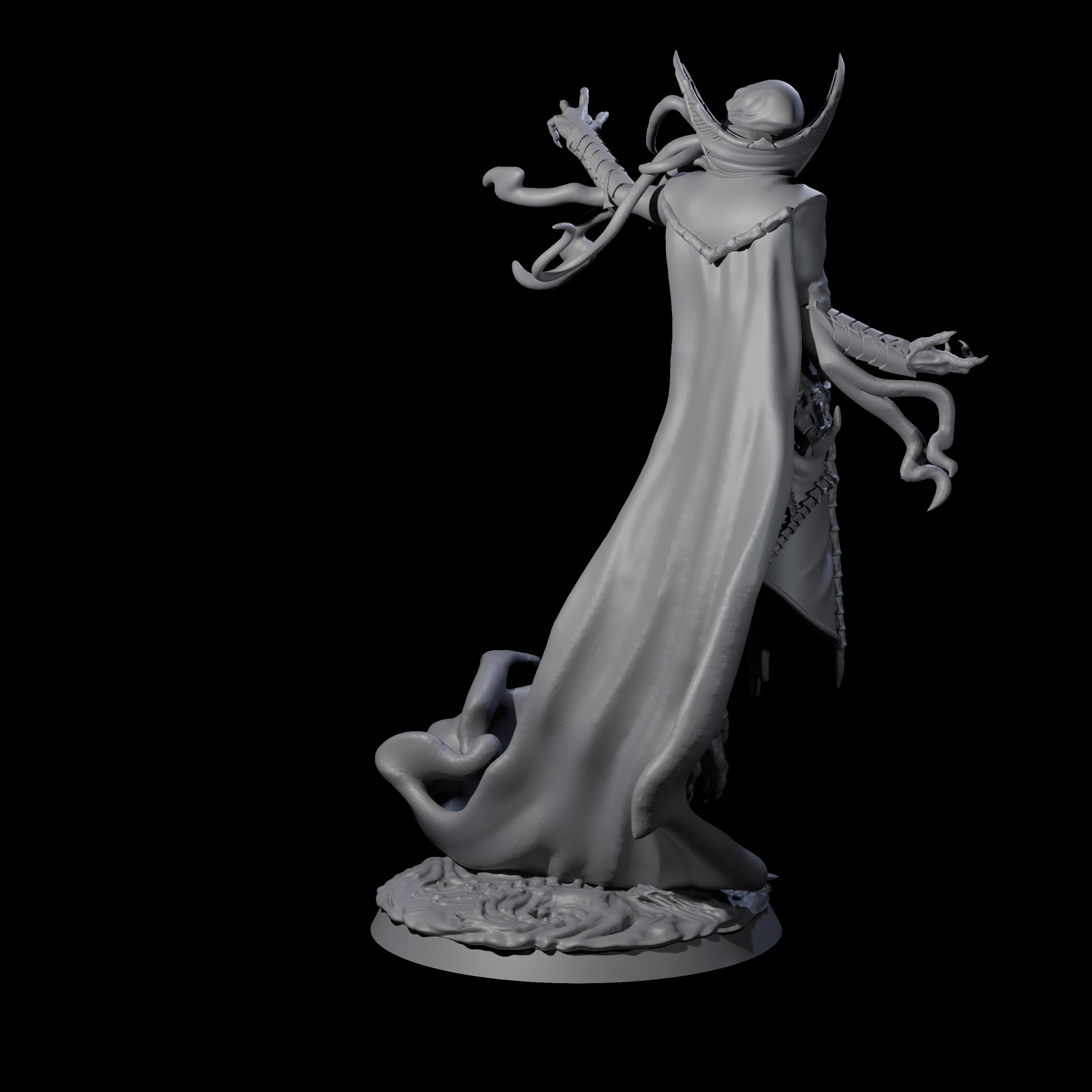 Four Floating Master Mind Flayers Miniature for Dungeons and Dragons, Pathfinder or other TTRPGs