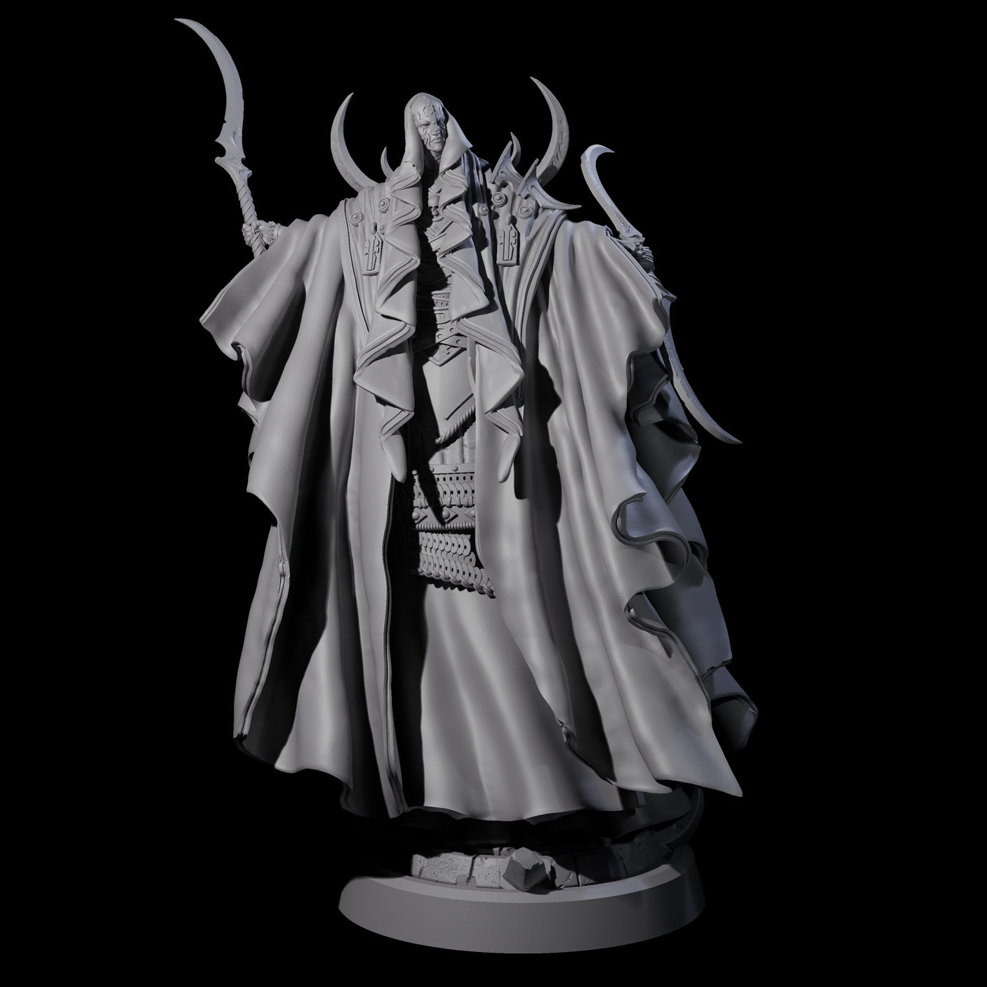 Four Floating Robed Cultists Miniature for Dungeons and Dragons, Pathfinder or other TTRPGs