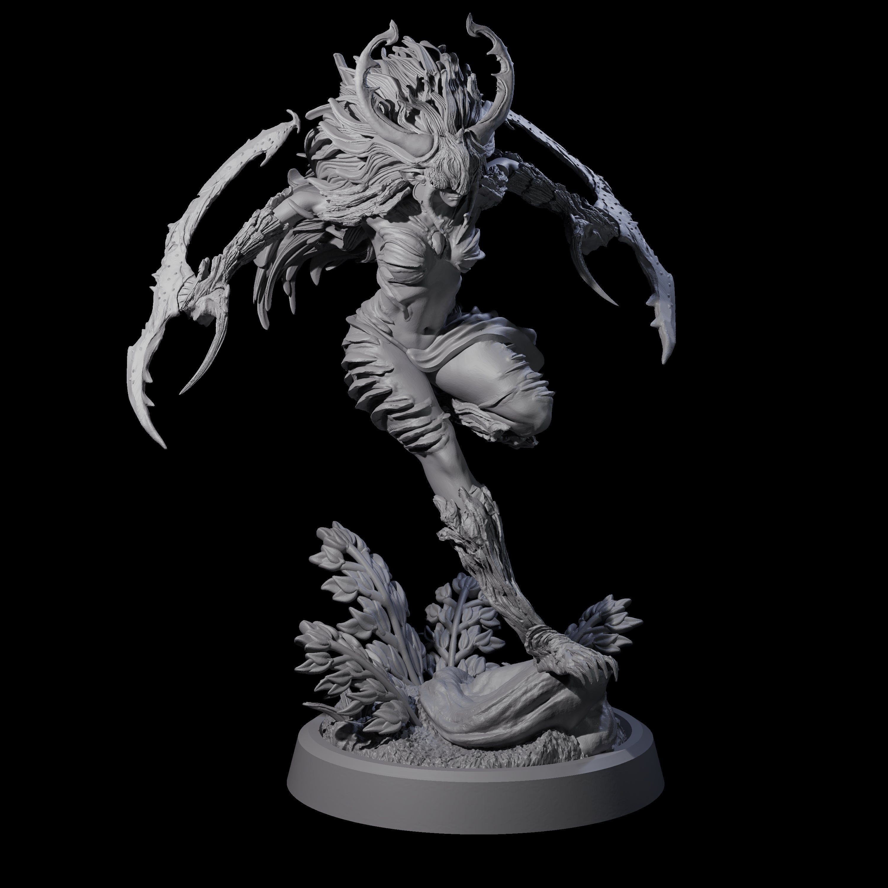 Four Forest Defending Dryads Miniature for Dungeons and Dragons, Pathfinder or other TTRPGs