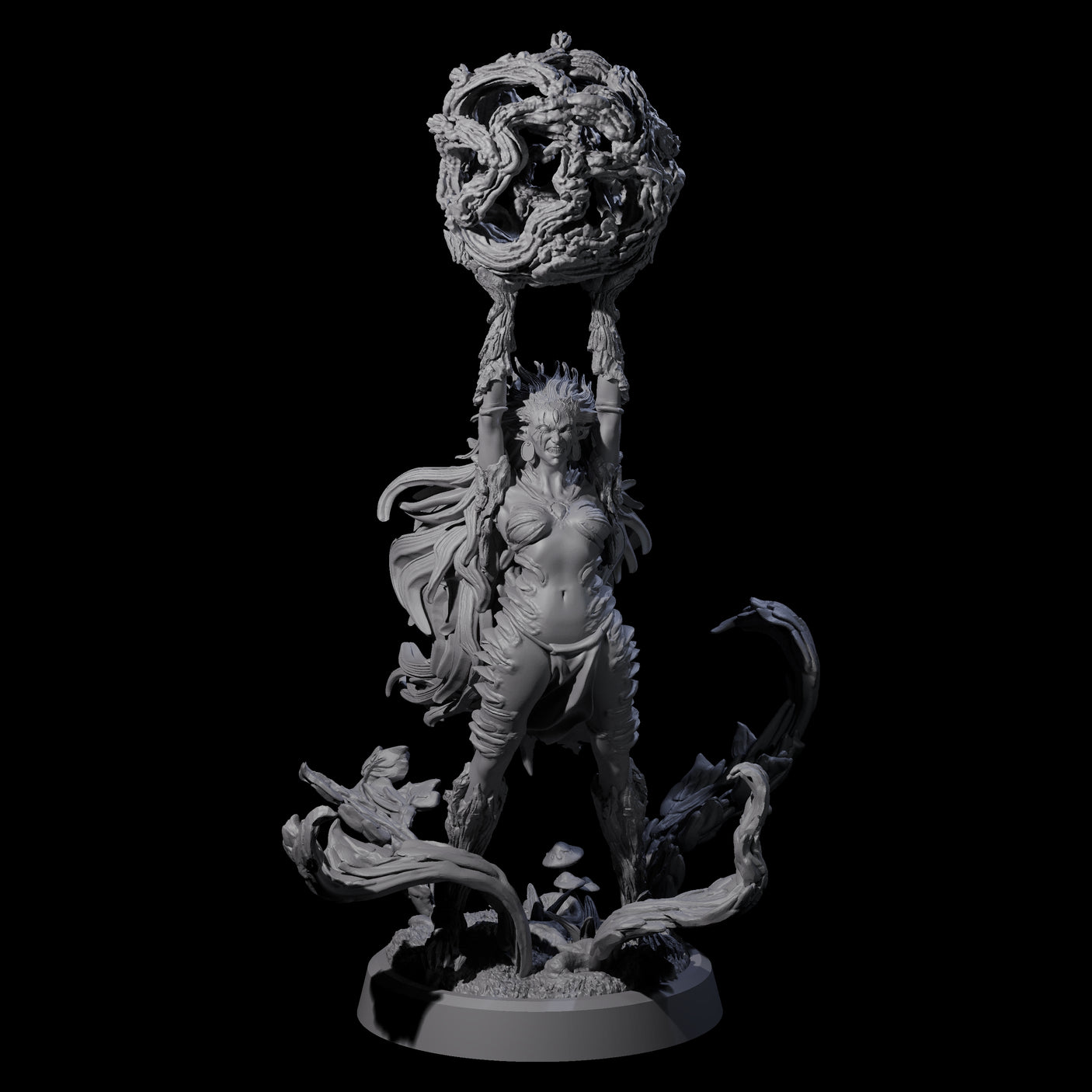 Four Forest Defending Dryads Miniature for Dungeons and Dragons, Pathfinder or other TTRPGs