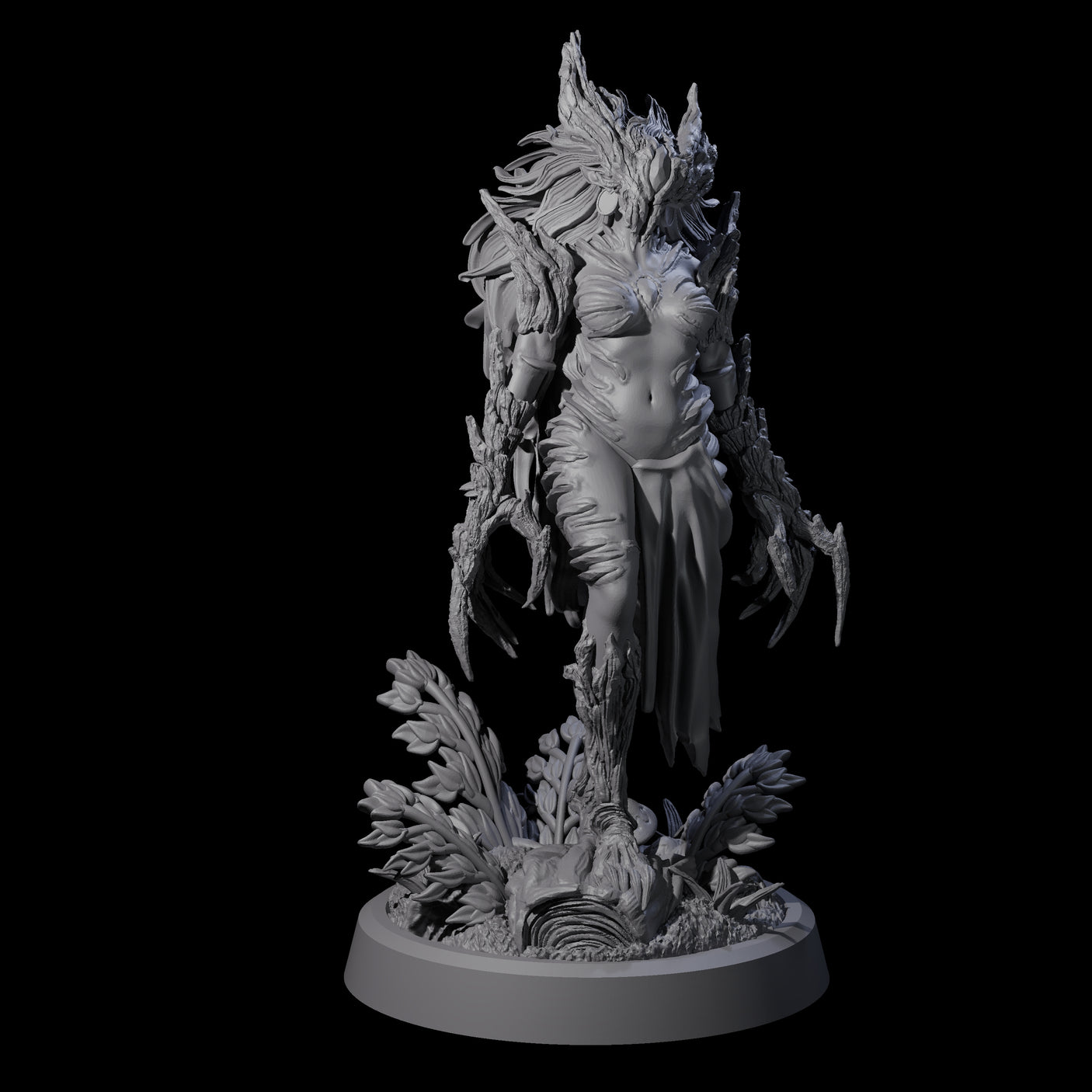 Four Forest Defending Dryads Miniature for Dungeons and Dragons, Pathfinder or other TTRPGs