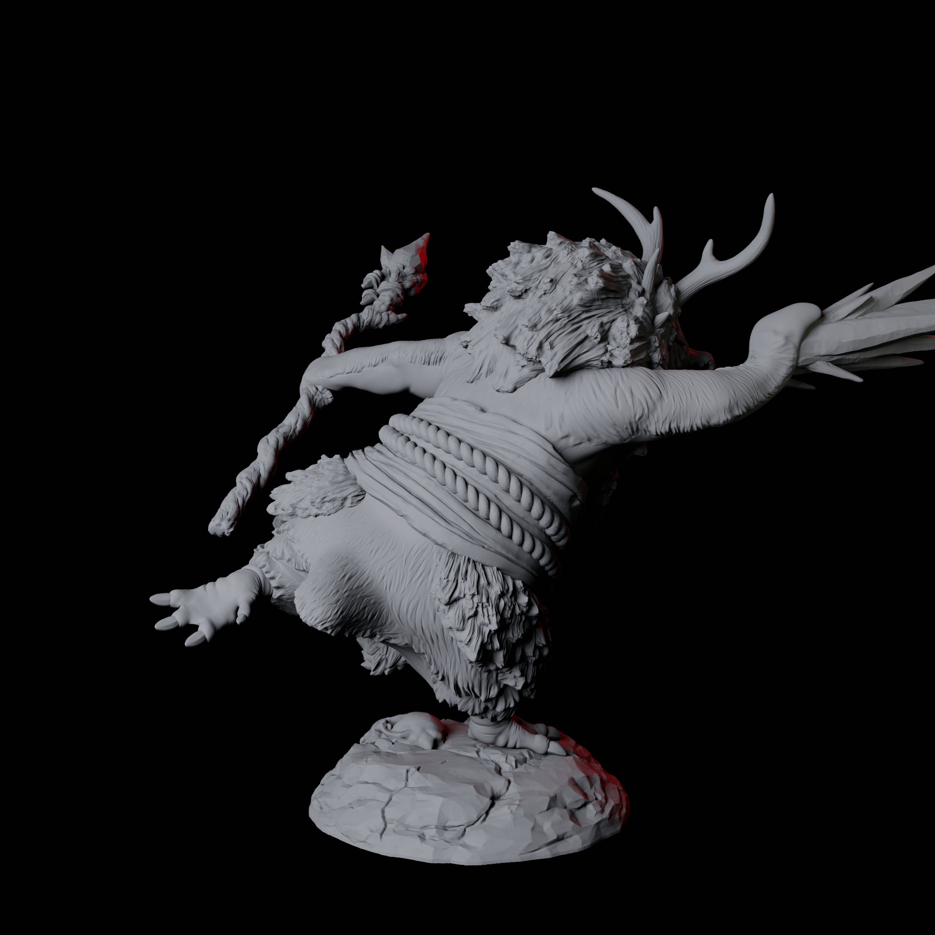 Four Forest Dohwar Shamans Miniature for Dungeons and Dragons, Pathfinder or other TTRPGs