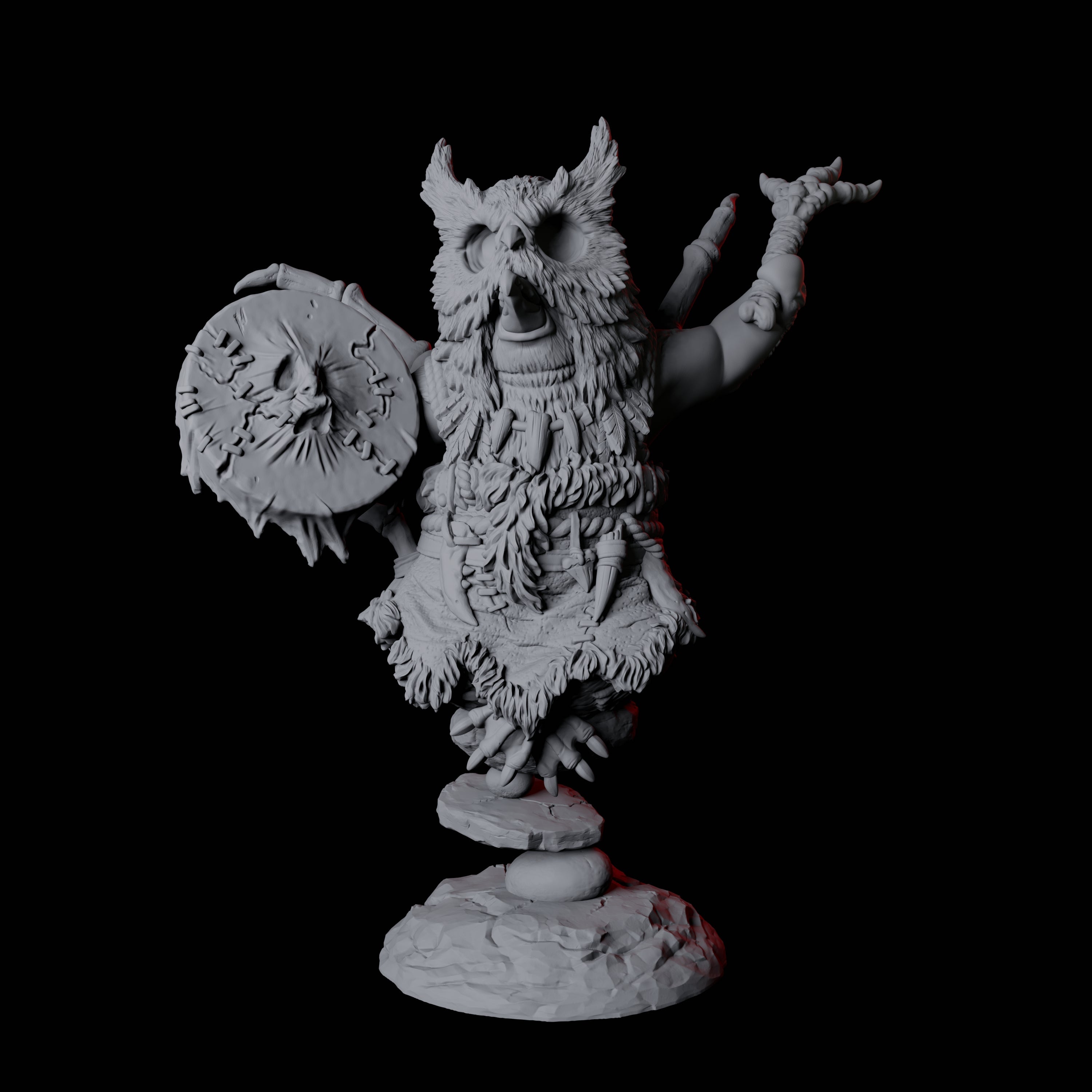 Four Forest Dohwar Shamans Miniature for Dungeons and Dragons, Pathfinder or other TTRPGs