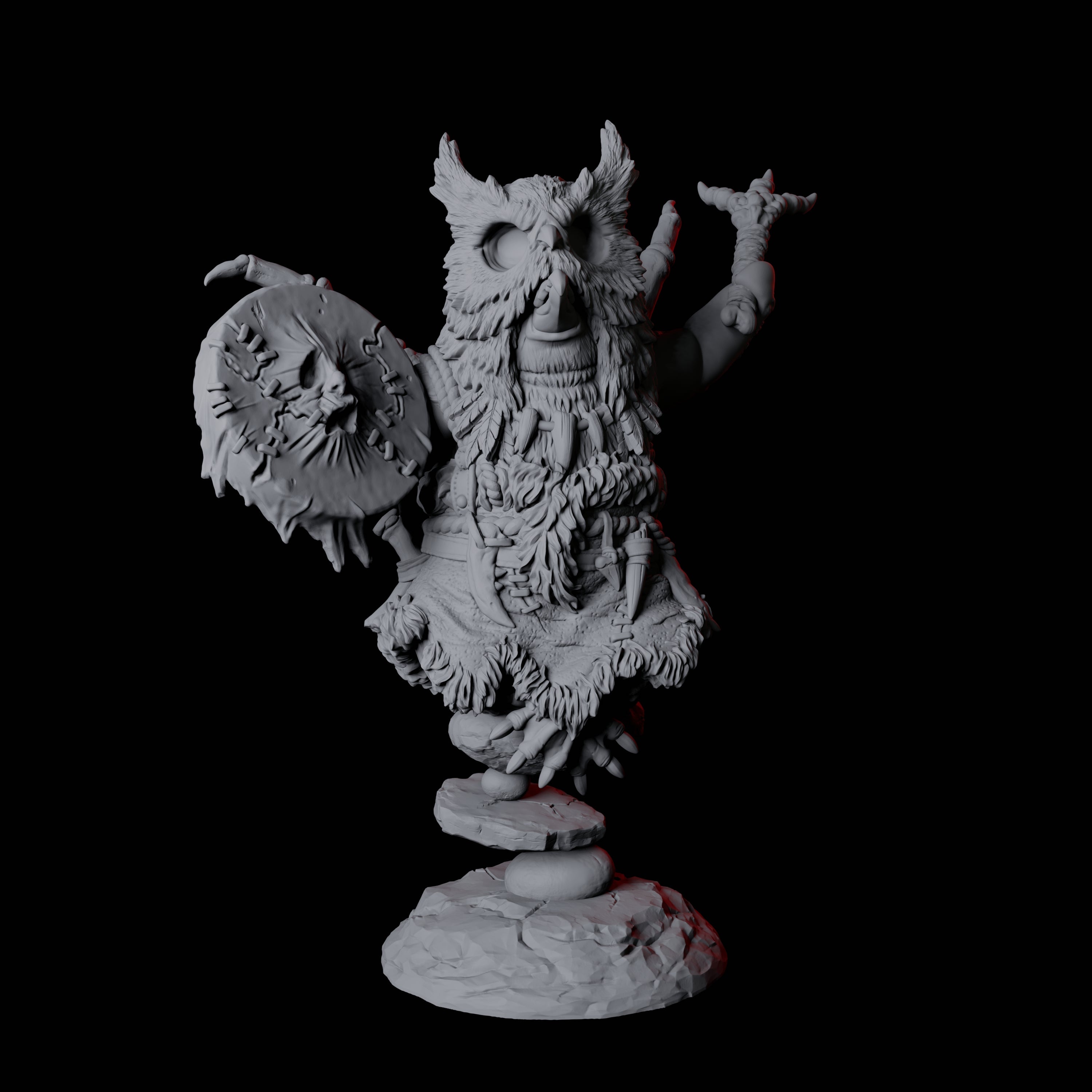 Four Forest Dohwar Shamans Miniature for Dungeons and Dragons, Pathfinder or other TTRPGs