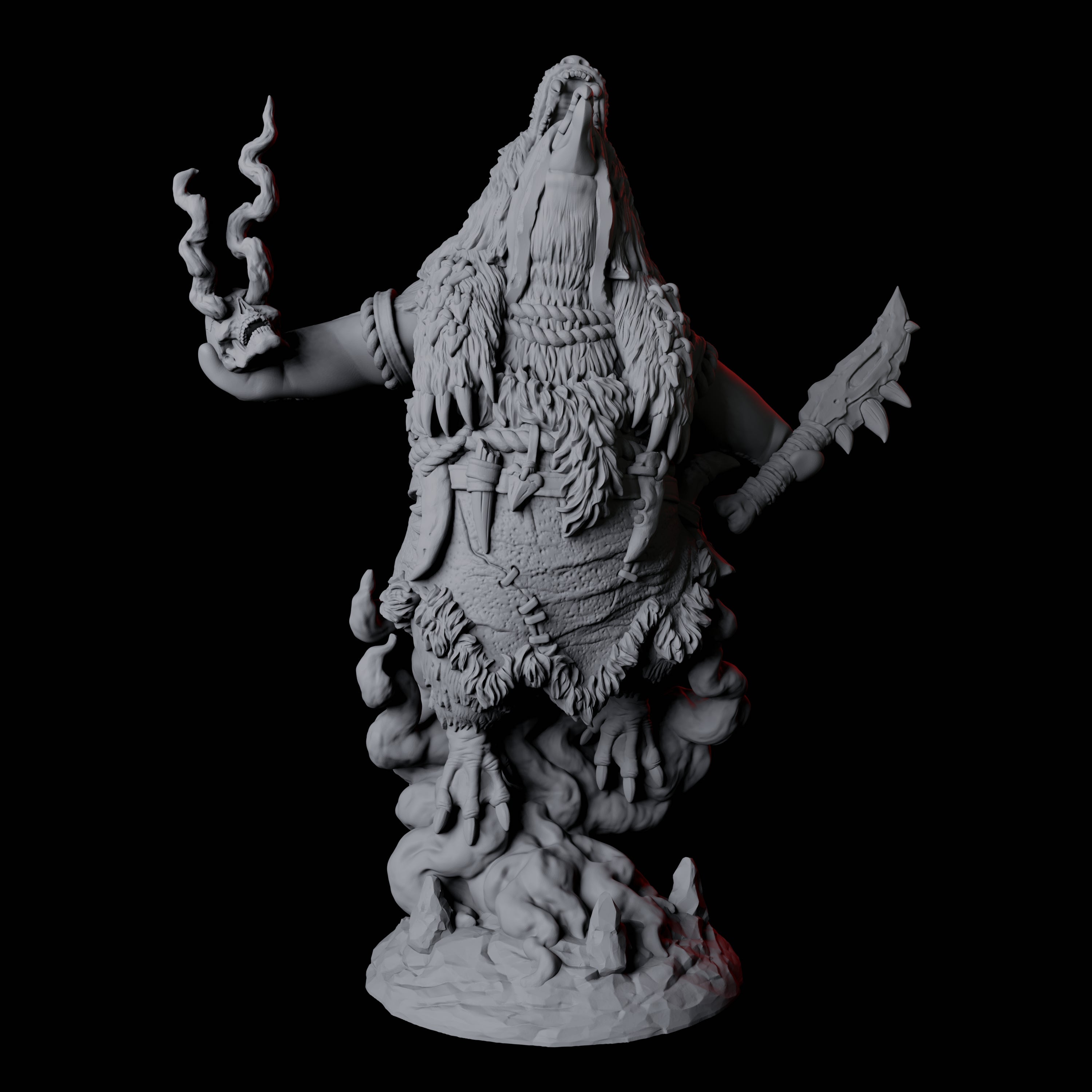 Four Forest Dohwar Shamans Miniature for Dungeons and Dragons, Pathfinder or other TTRPGs