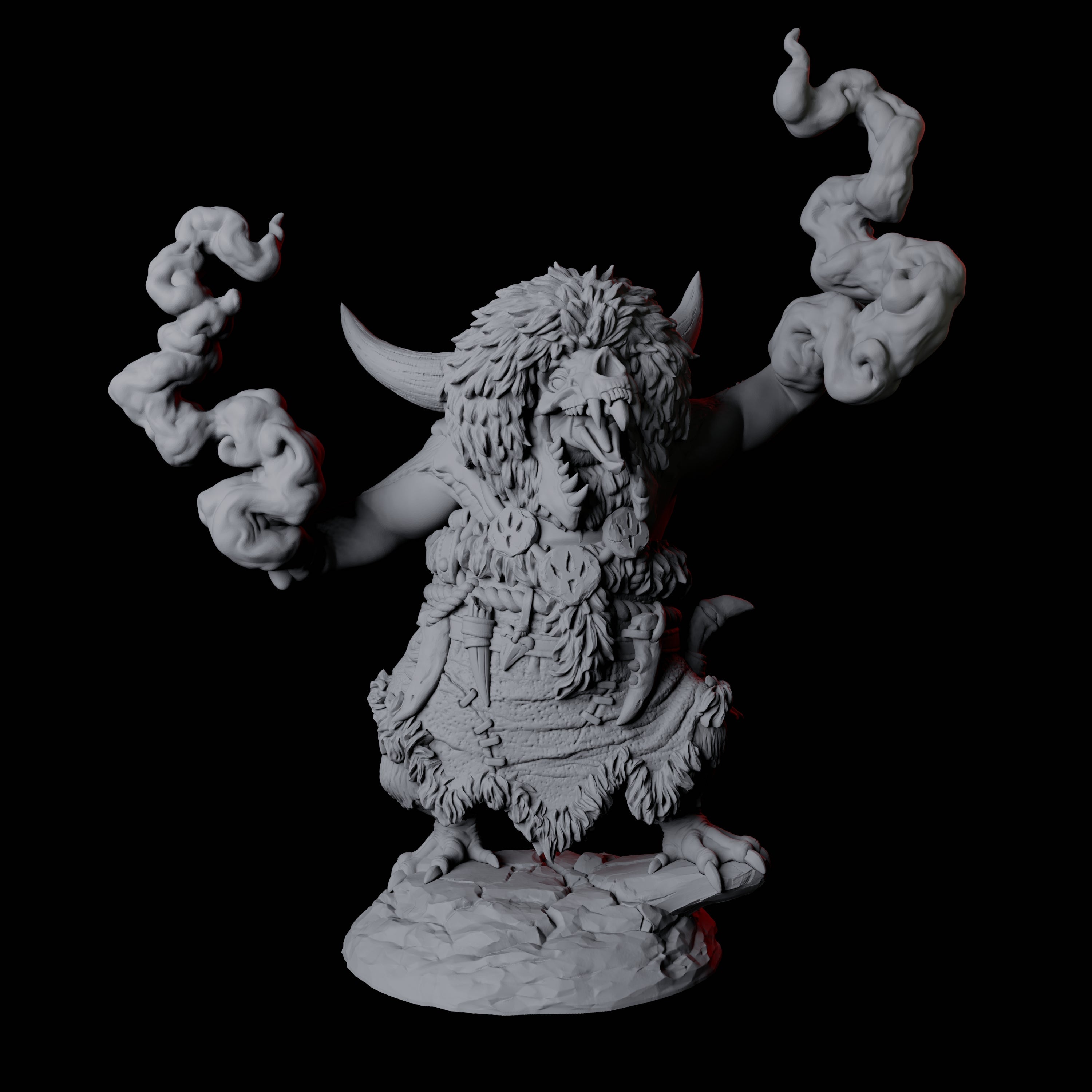 Four Forest Dohwar Shamans Miniature for Dungeons and Dragons, Pathfinder or other TTRPGs
