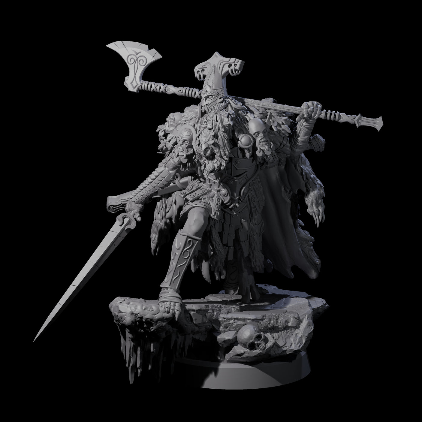 Four Frozen Expanse Draugrs Miniature for Dungeons and Dragons, Pathfinder or other TTRPGs