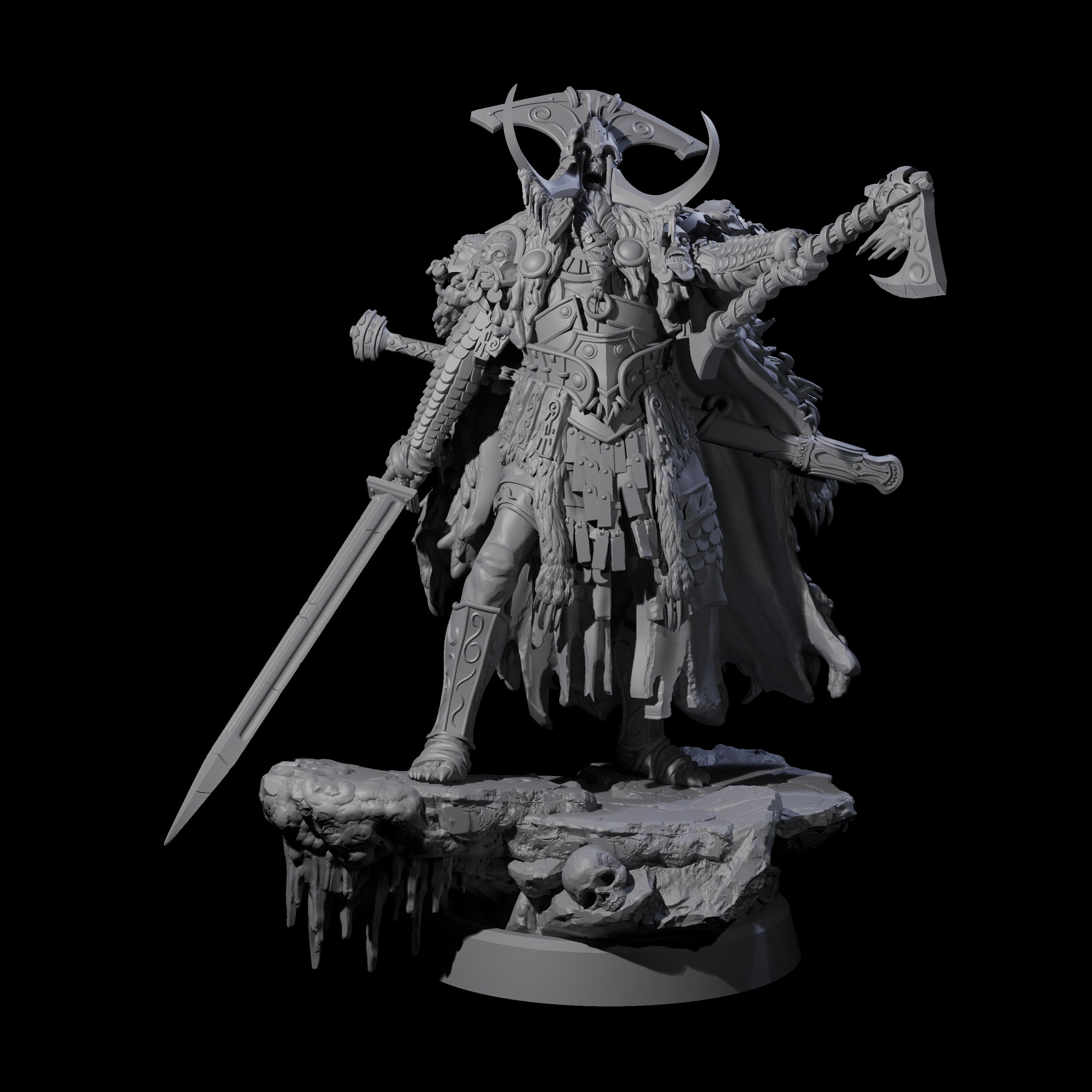 Four Frozen Expanse Draugrs Miniature for Dungeons and Dragons, Pathfinder or other TTRPGs