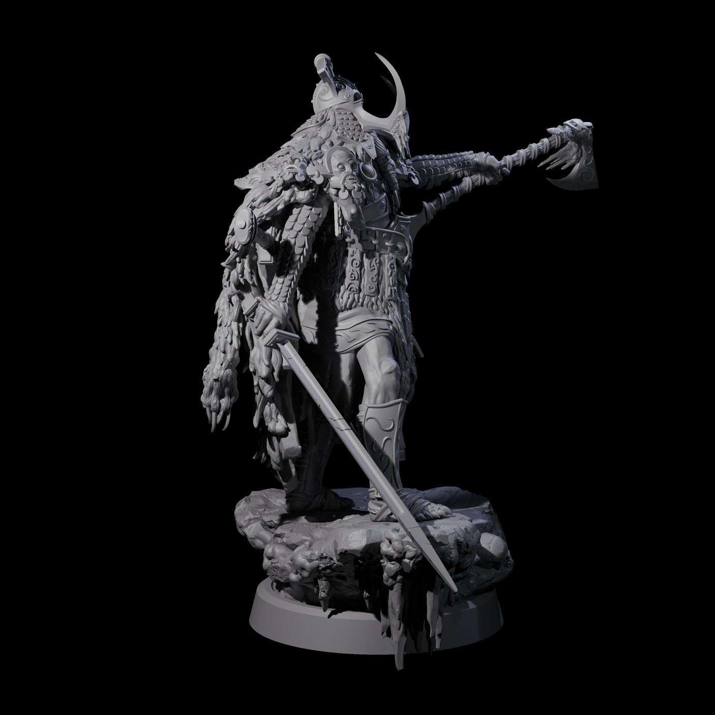 Four Frozen Expanse Draugrs Miniature for Dungeons and Dragons, Pathfinder or other TTRPGs