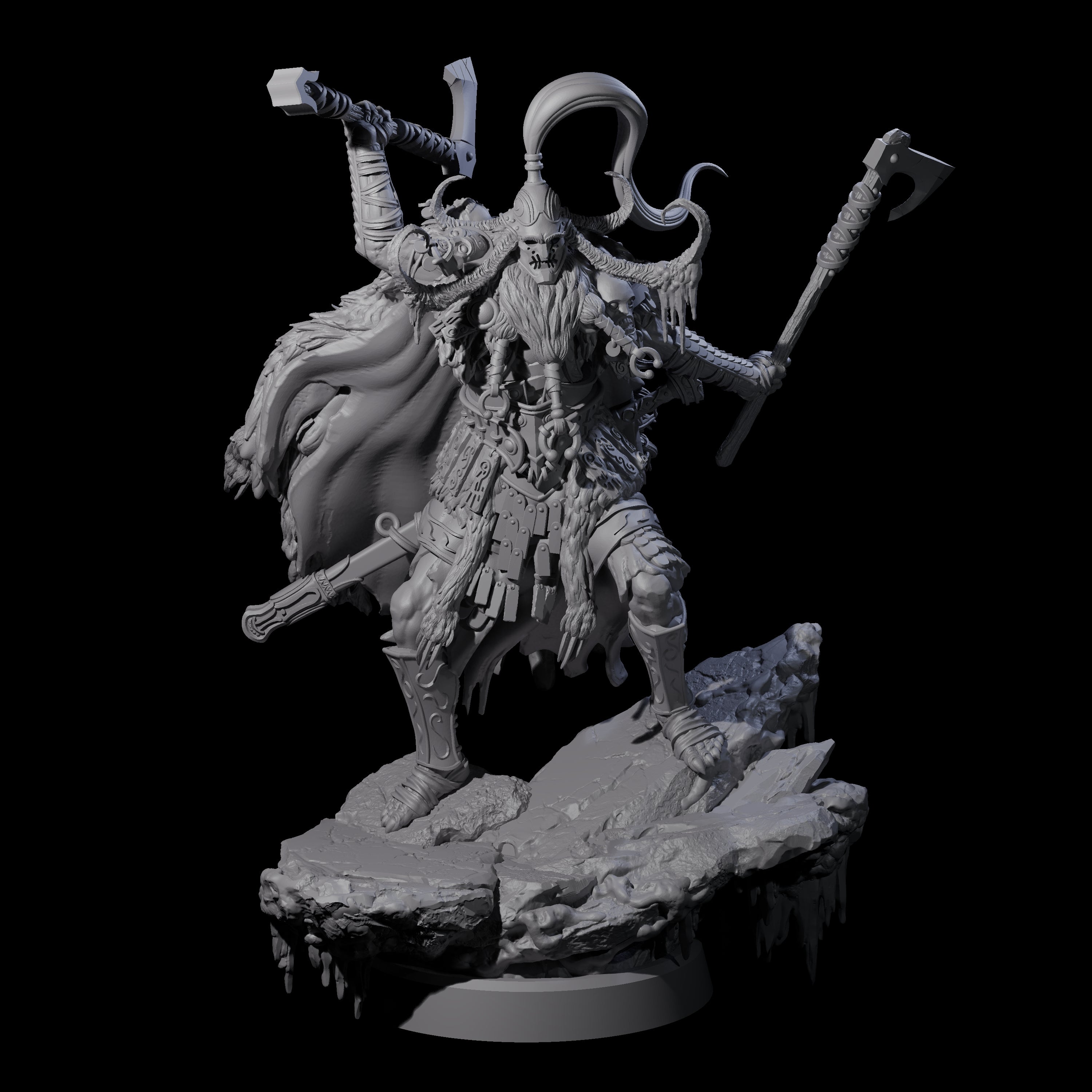 Four Frozen Expanse Draugrs Miniature for Dungeons and Dragons, Pathfinder or other TTRPGs