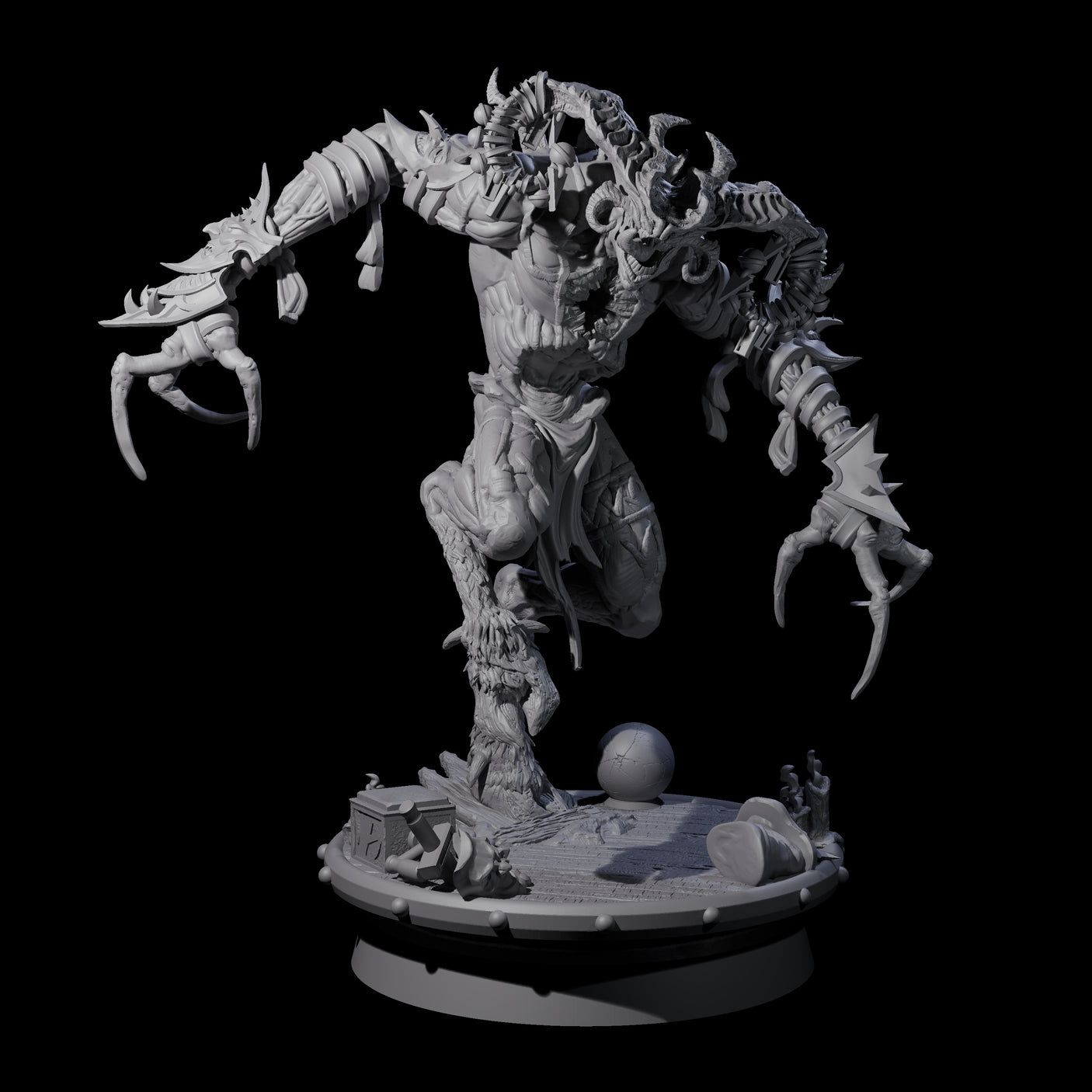 Four Giggling Demon Jesters Miniature for Dungeons and Dragons, Pathfinder or other TTRPGs