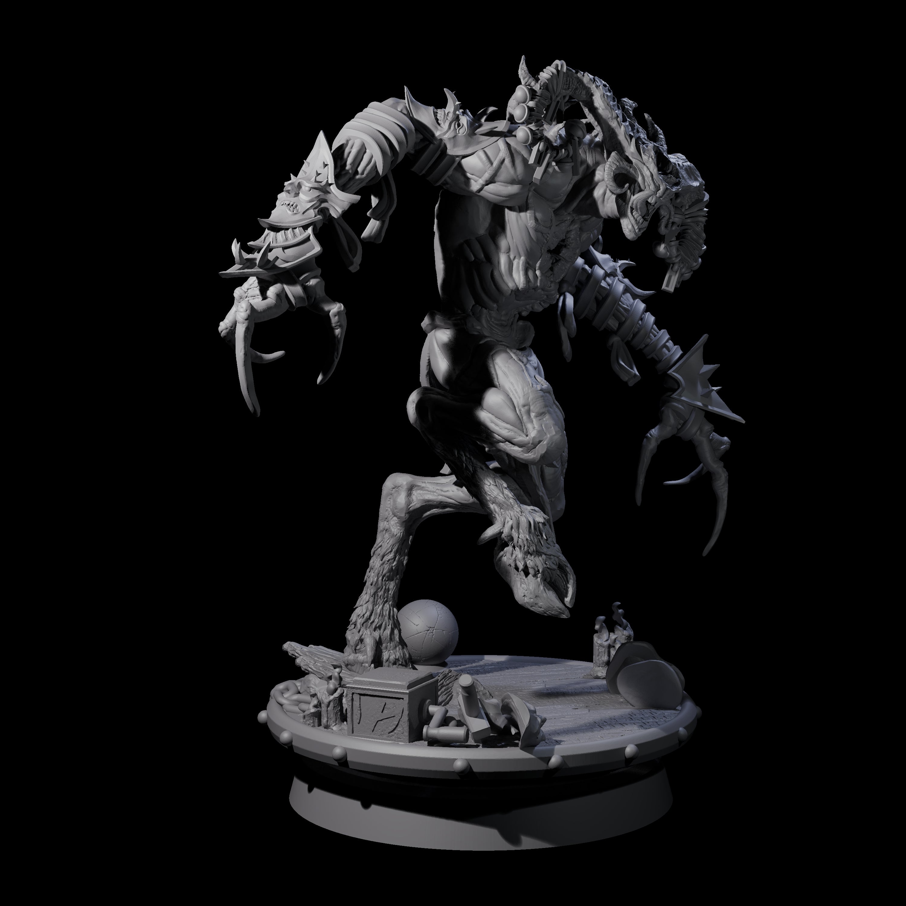 Four Giggling Demon Jesters Miniature for Dungeons and Dragons, Pathfinder or other TTRPGs