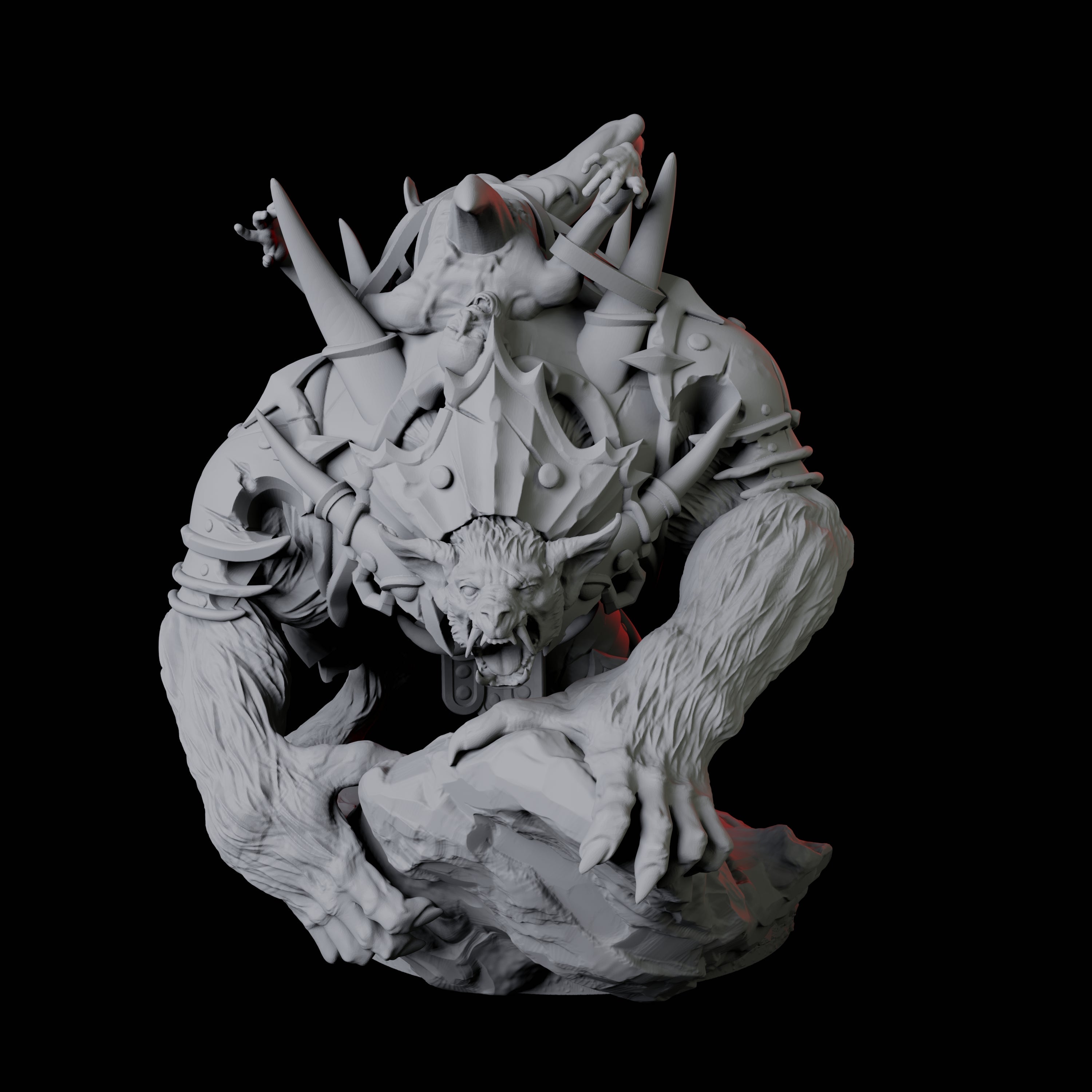 Four Gnoll Claw Fighters Miniature for Dungeons and Dragons, Pathfinder or other TTRPGs