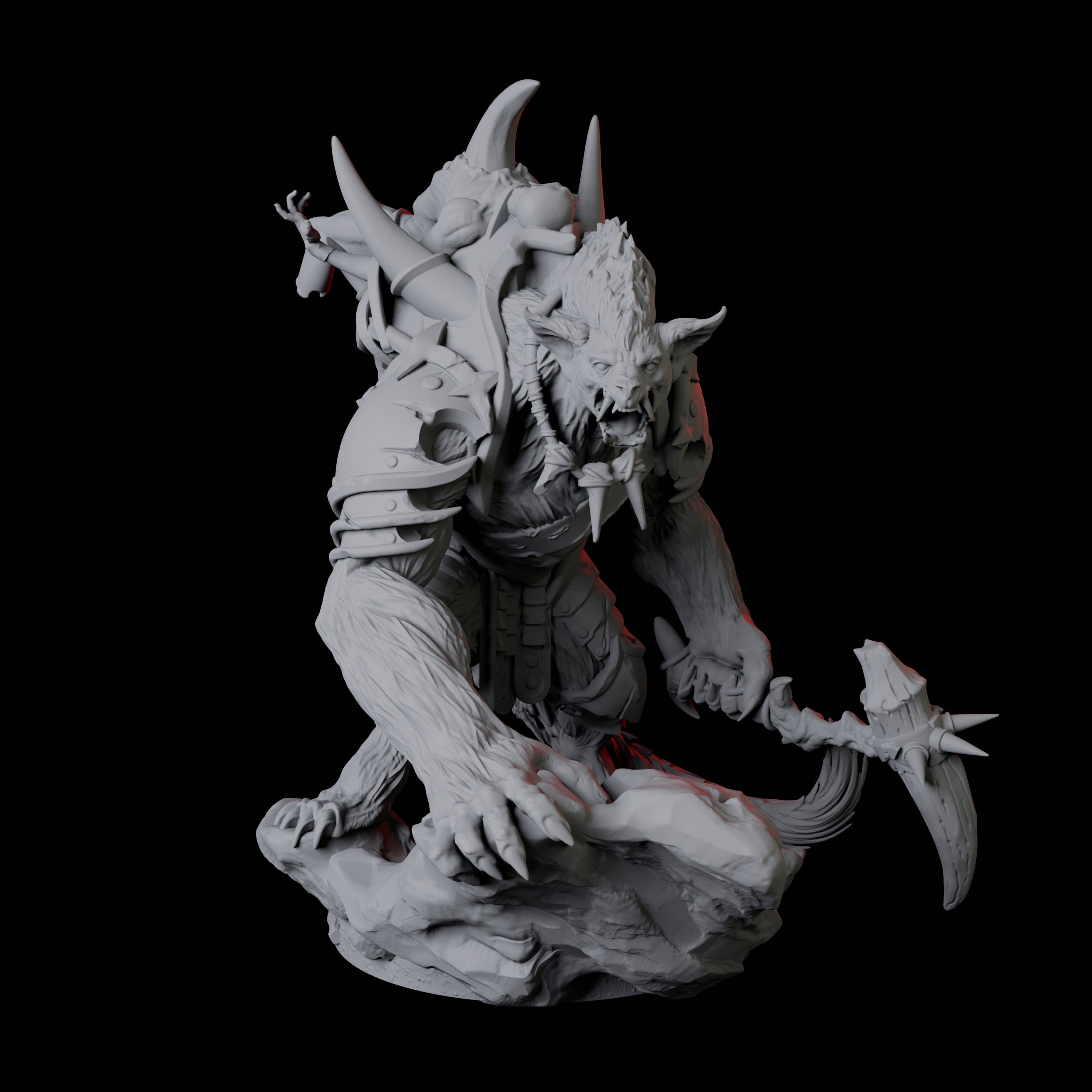 Four Gnoll Claw Fighters Miniature for Dungeons and Dragons, Pathfinder or other TTRPGs