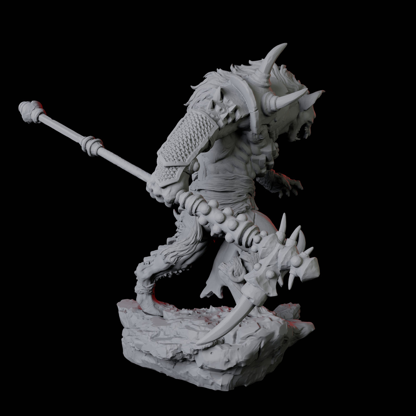 Four Gnoll Scouts Miniature for Dungeons and Dragons, Pathfinder or other TTRPGs