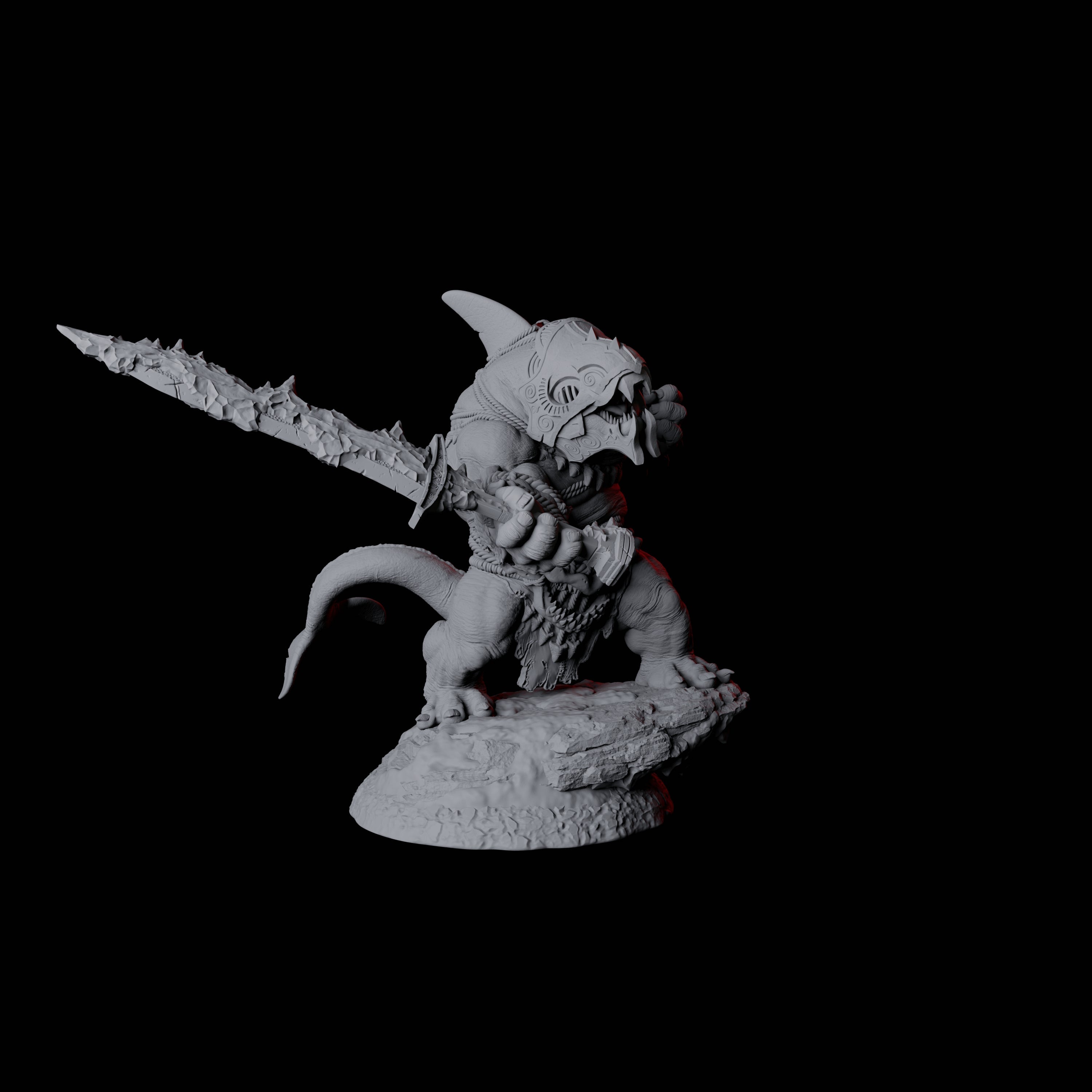 Four Graceful Orcafolk Warriors Miniature for Dungeons and Dragons, Pathfinder or other TTRPGs