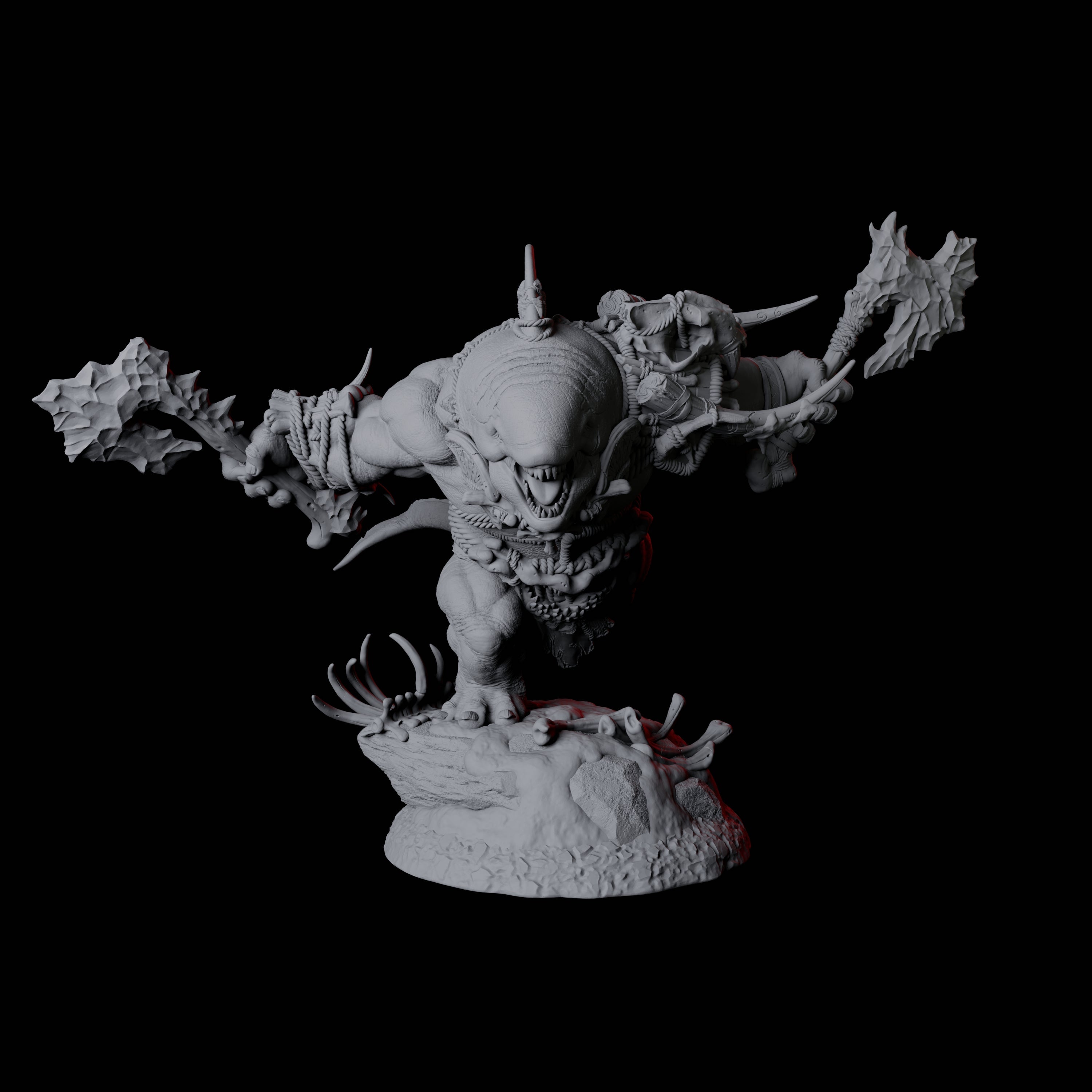 Four Graceful Orcafolk Warriors Miniature for Dungeons and Dragons, Pathfinder or other TTRPGs