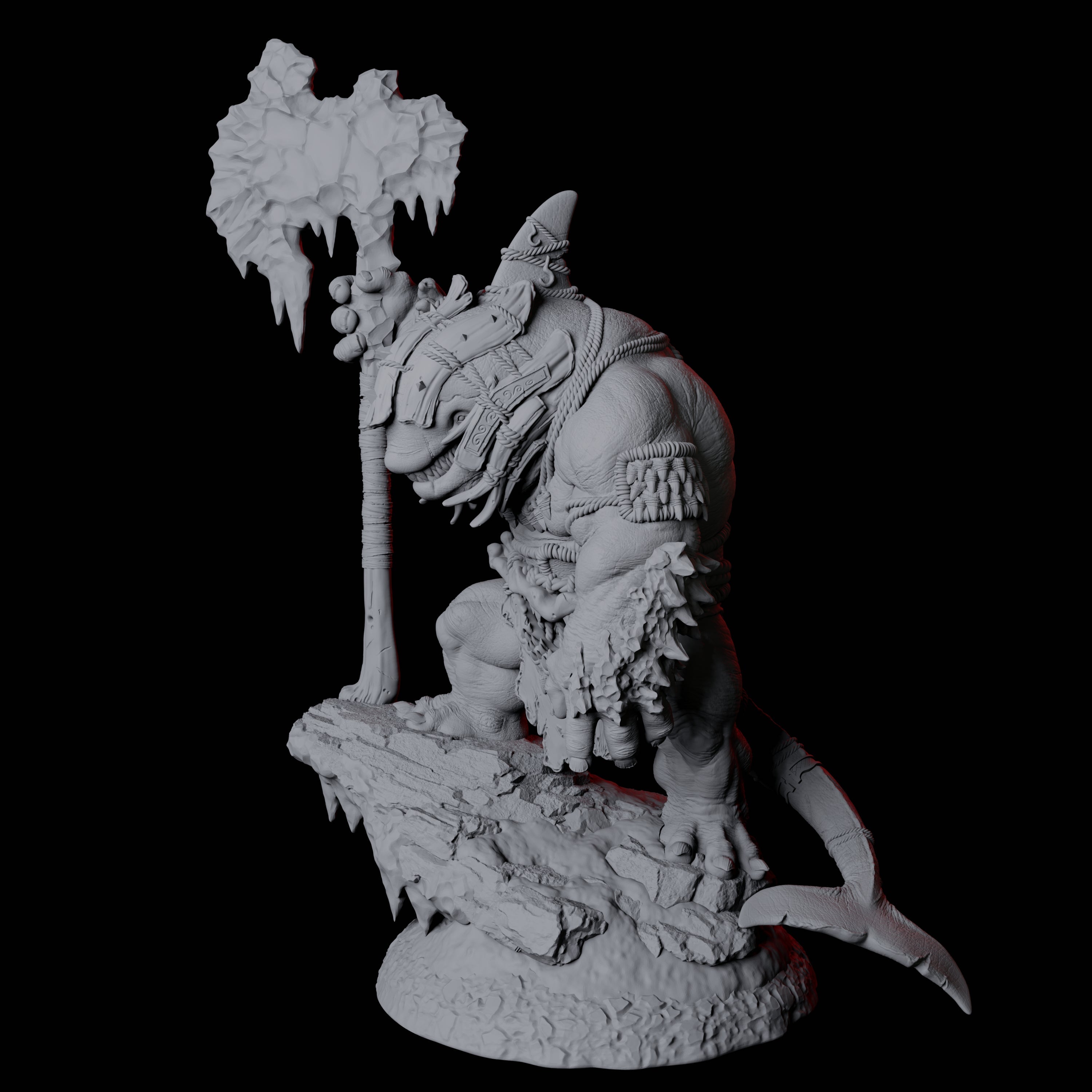 Four Graceful Orcafolk Warriors Miniature for Dungeons and Dragons, Pathfinder or other TTRPGs