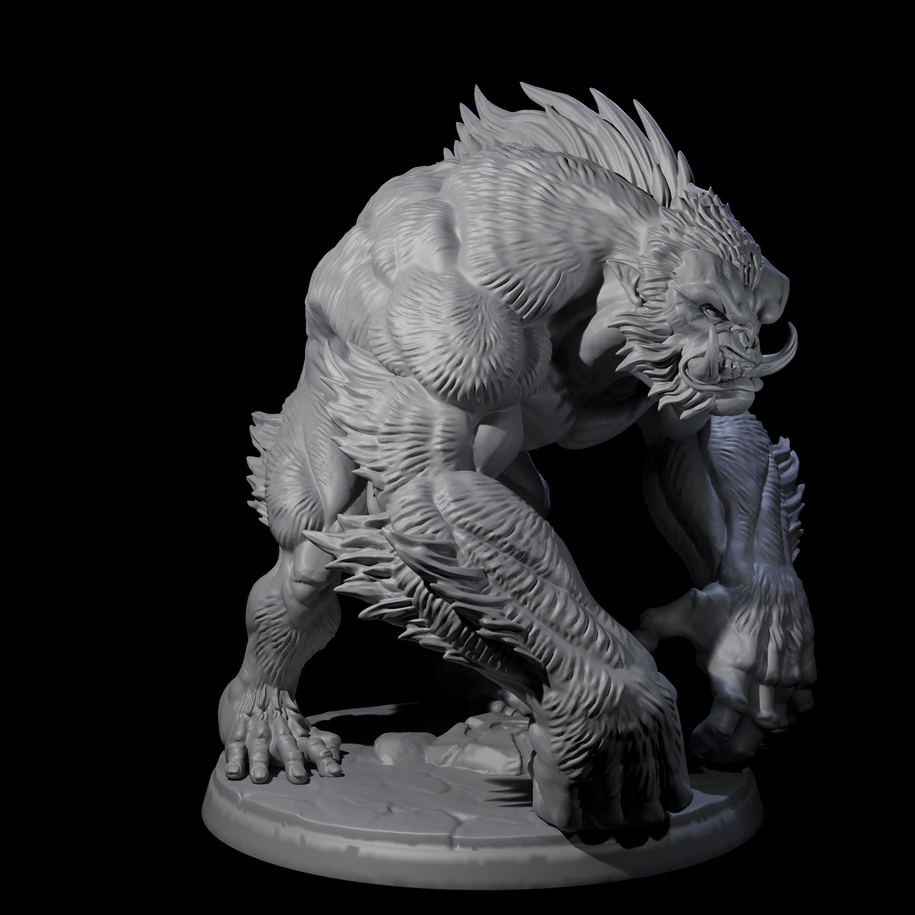 Four Grim Barlguras Miniature for Dungeons and Dragons, Pathfinder or other TTRPGs