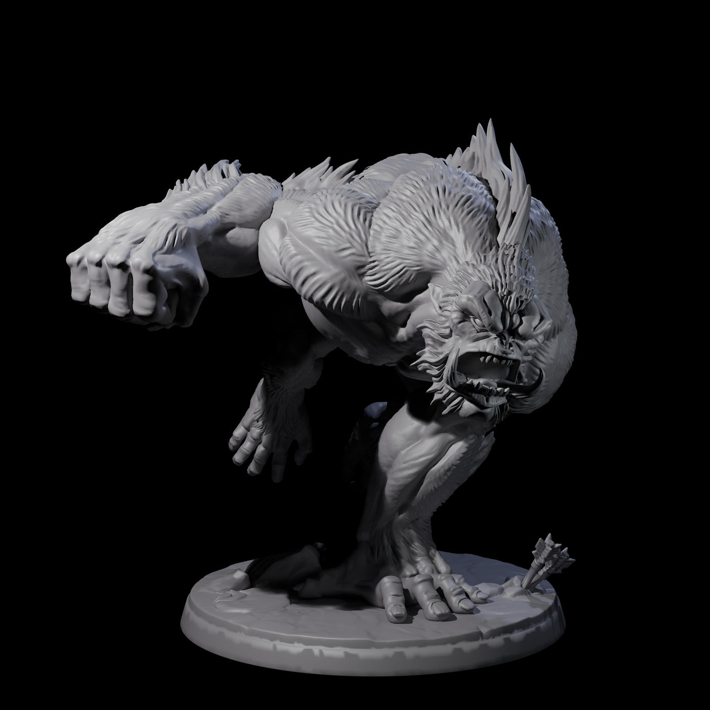 Four Grim Barlguras Miniature for Dungeons and Dragons, Pathfinder or other TTRPGs
