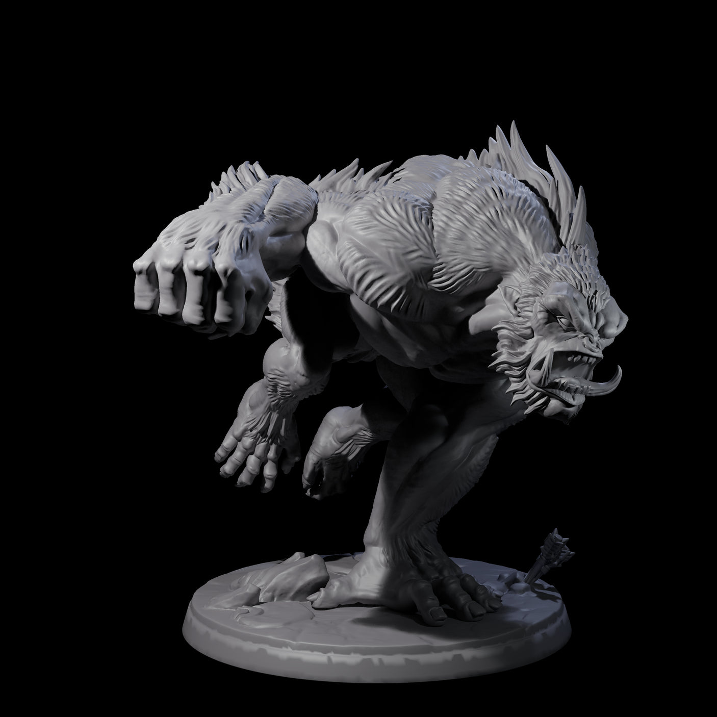 Four Grim Barlguras Miniature for Dungeons and Dragons, Pathfinder or other TTRPGs