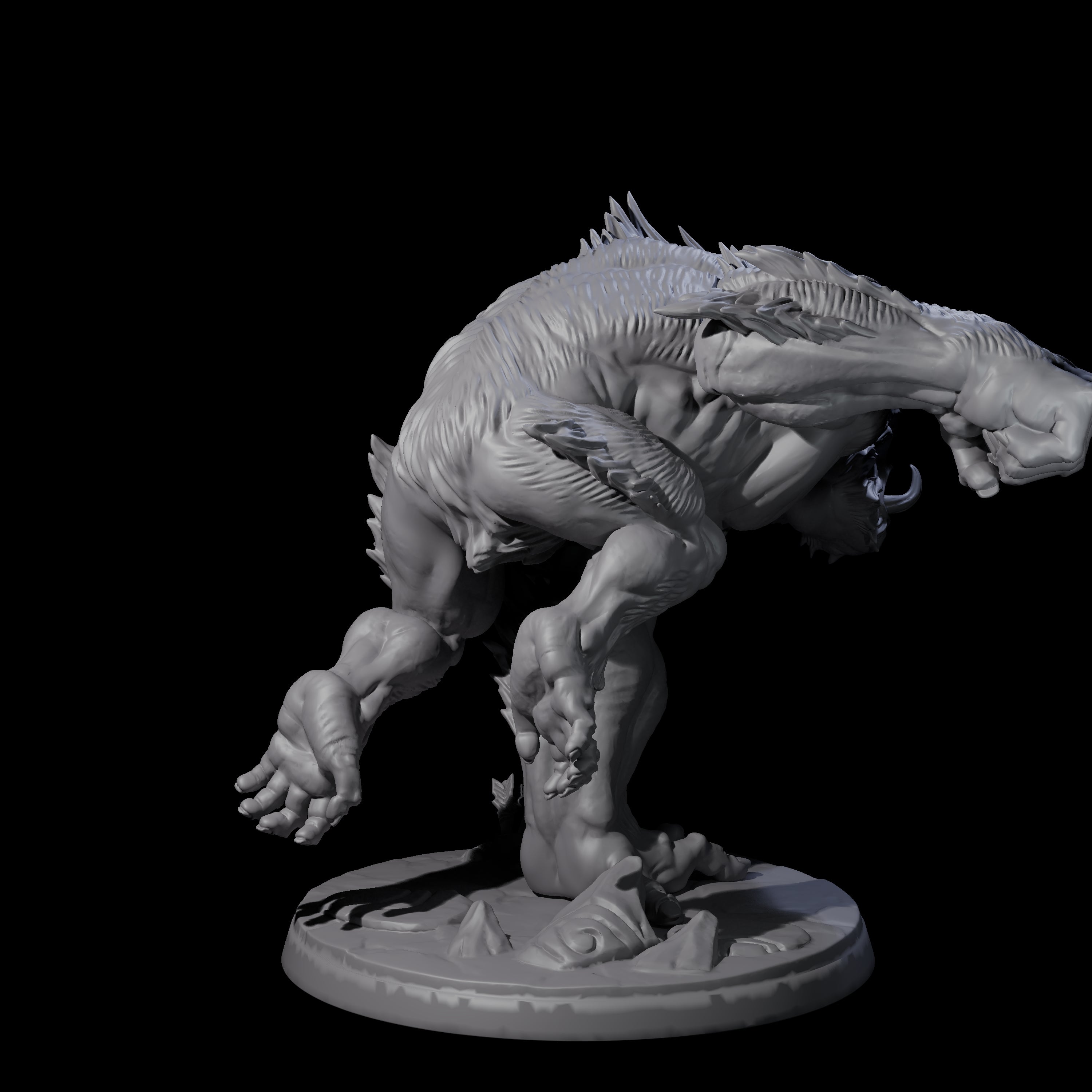 Four Grim Barlguras Miniature for Dungeons and Dragons, Pathfinder or other TTRPGs