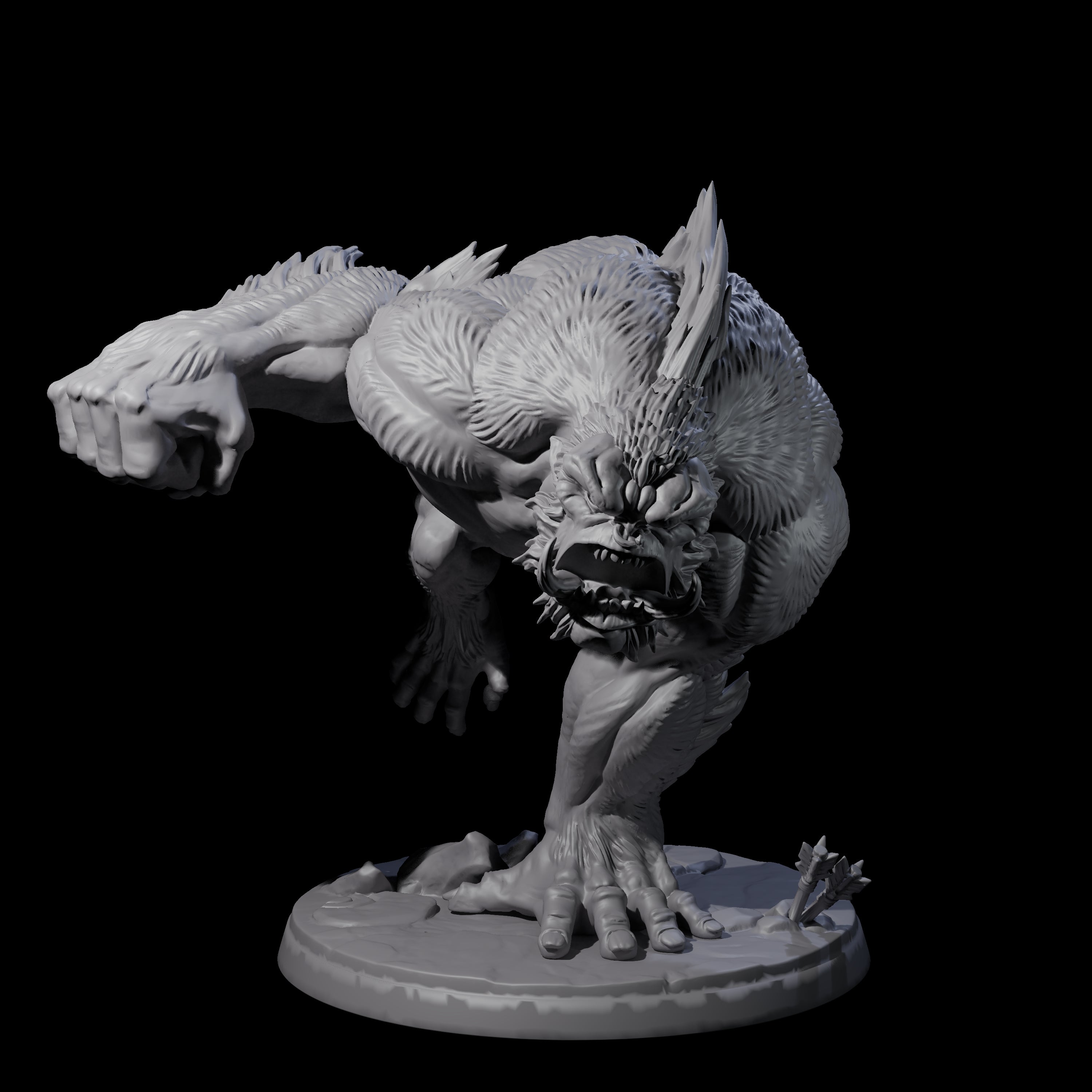 Four Grim Barlguras Miniature for Dungeons and Dragons, Pathfinder or other TTRPGs