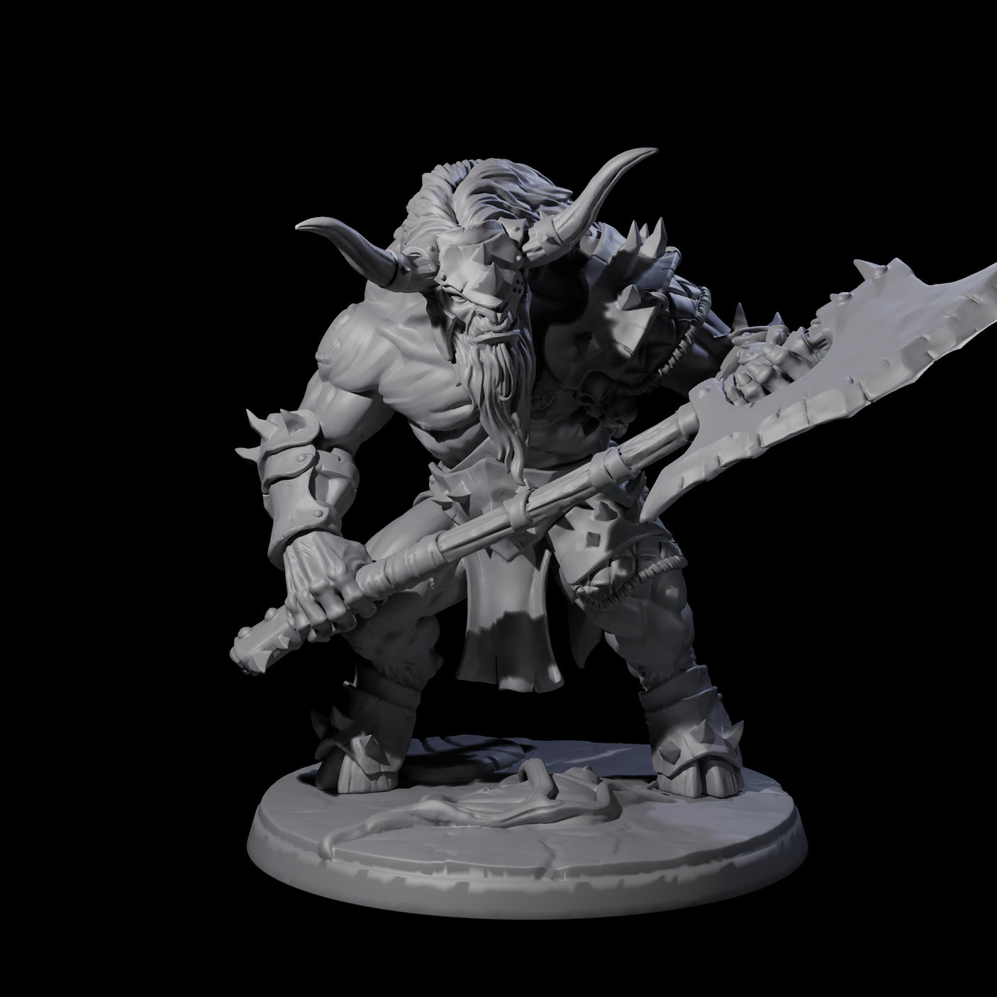 Four Grusome Minotaurs Miniature for Dungeons and Dragons, Pathfinder or other TTRPGs
