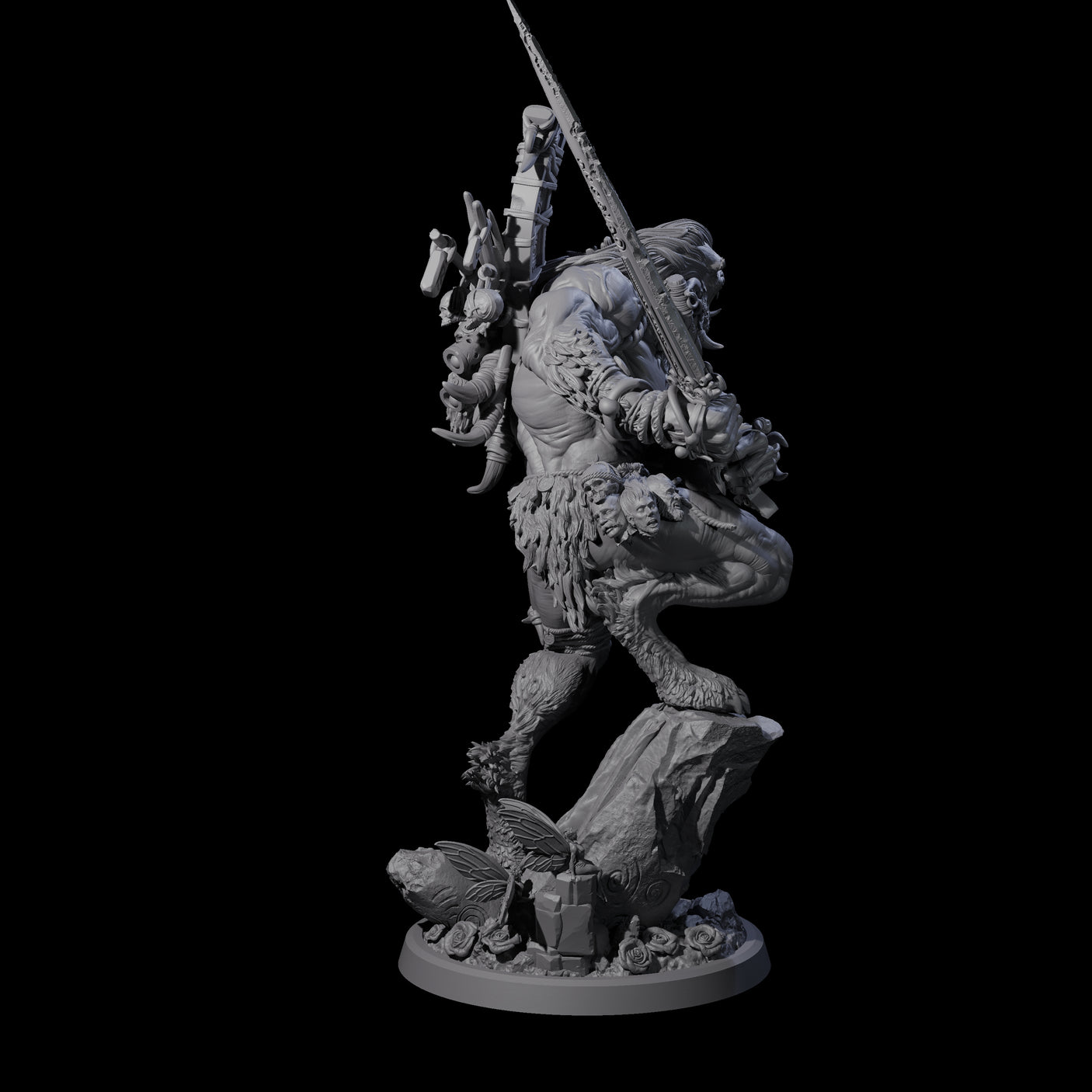Four Howling Lycans Miniature for Dungeons and Dragons, Pathfinder or other TTRPGs