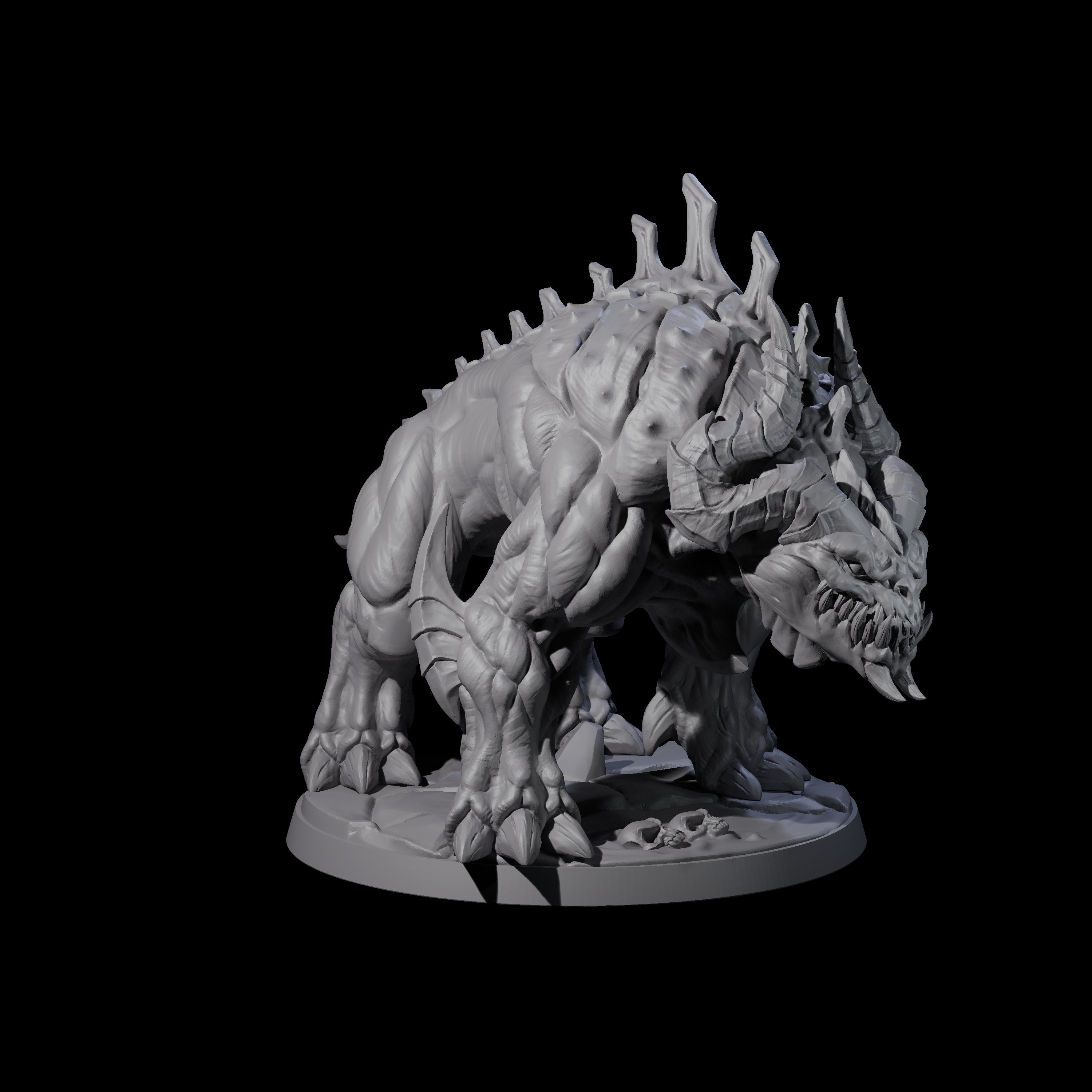 Four Hulking Hellhounds Miniature for Dungeons and Dragons, Pathfinder or other TTRPGs