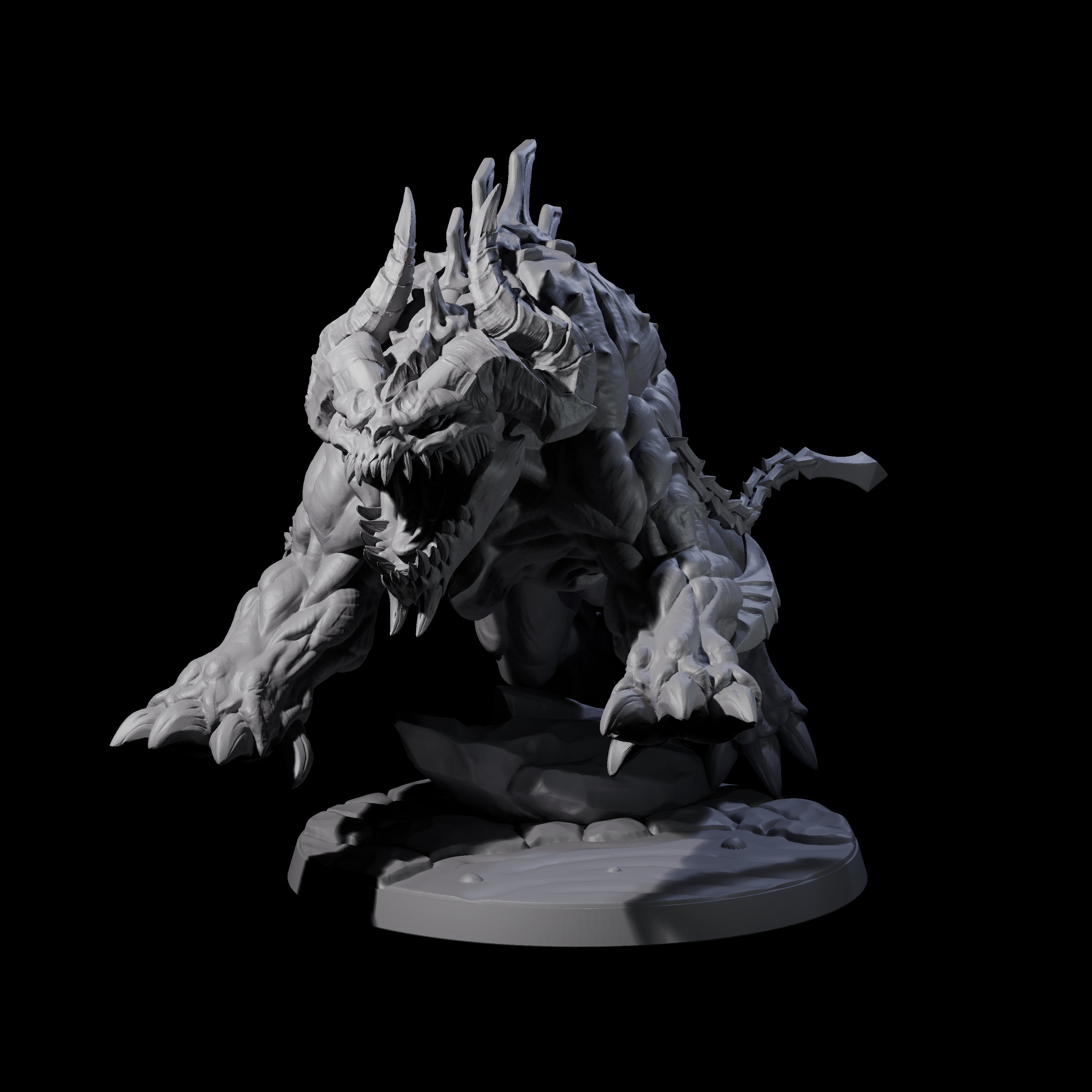 Four Hulking Hellhounds Miniature for Dungeons and Dragons, Pathfinder or other TTRPGs