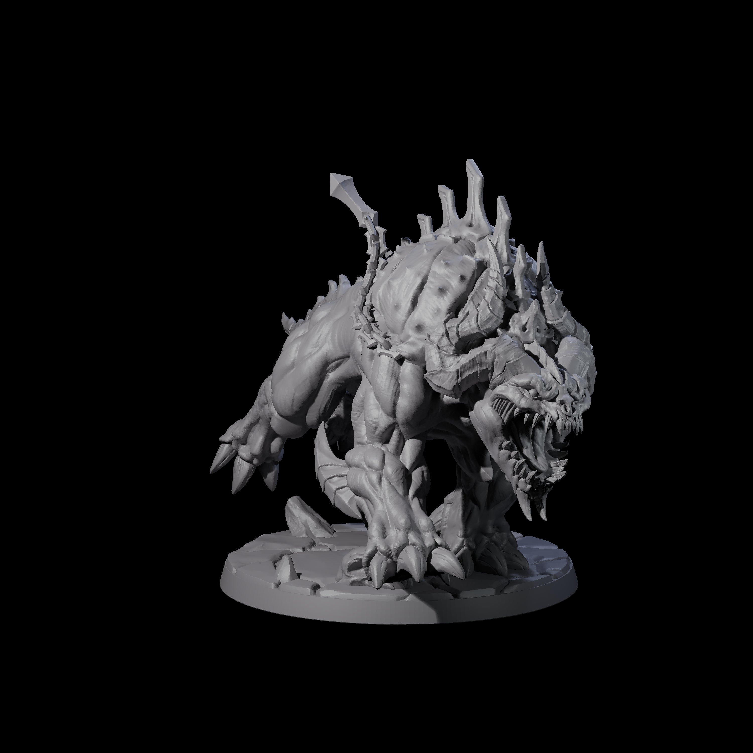 Four Hulking Hellhounds Miniature for Dungeons and Dragons, Pathfinder or other TTRPGs