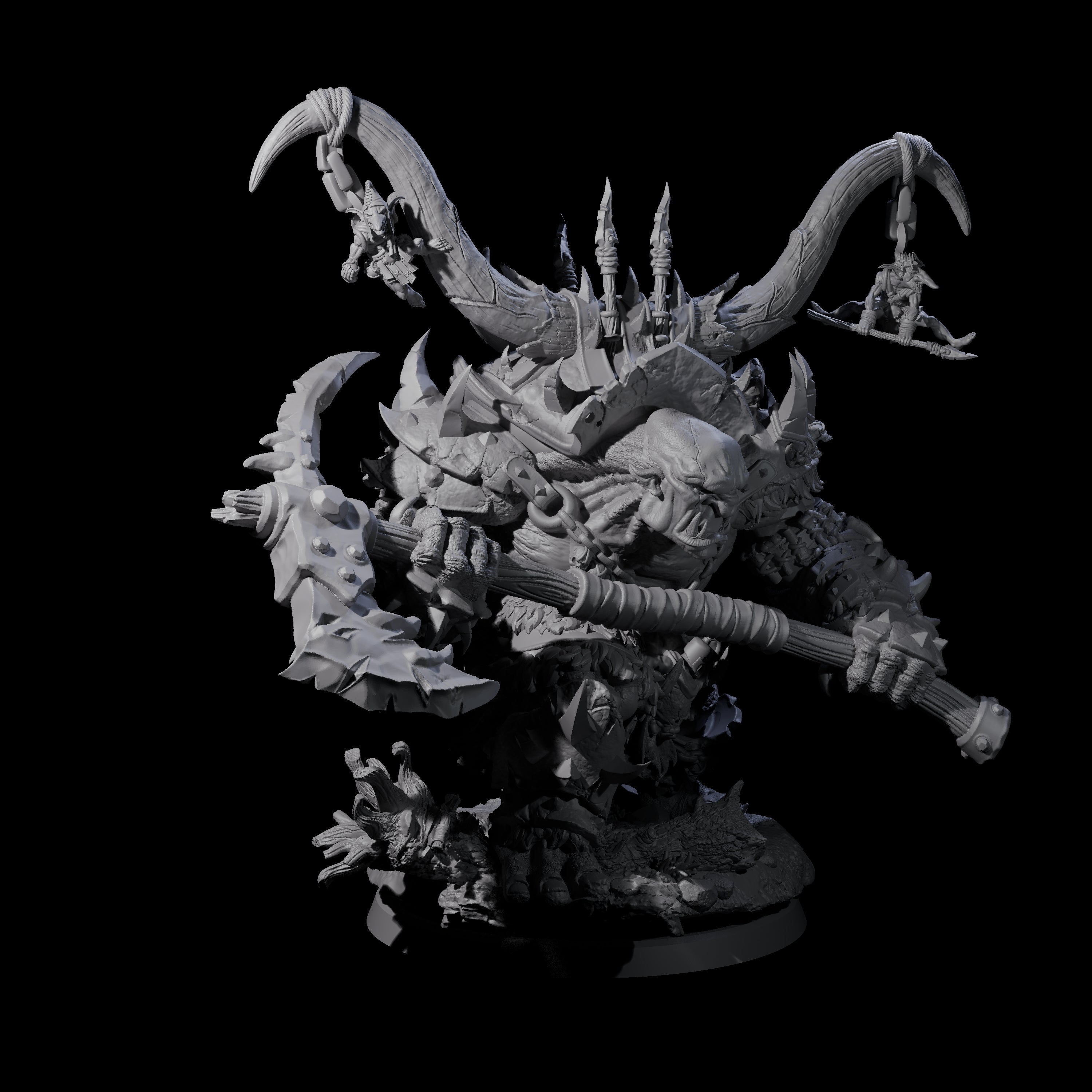 Four Hulking Ogre Juggernauts Miniature for Dungeons and Dragons, Pathfinder or other TTRPGs