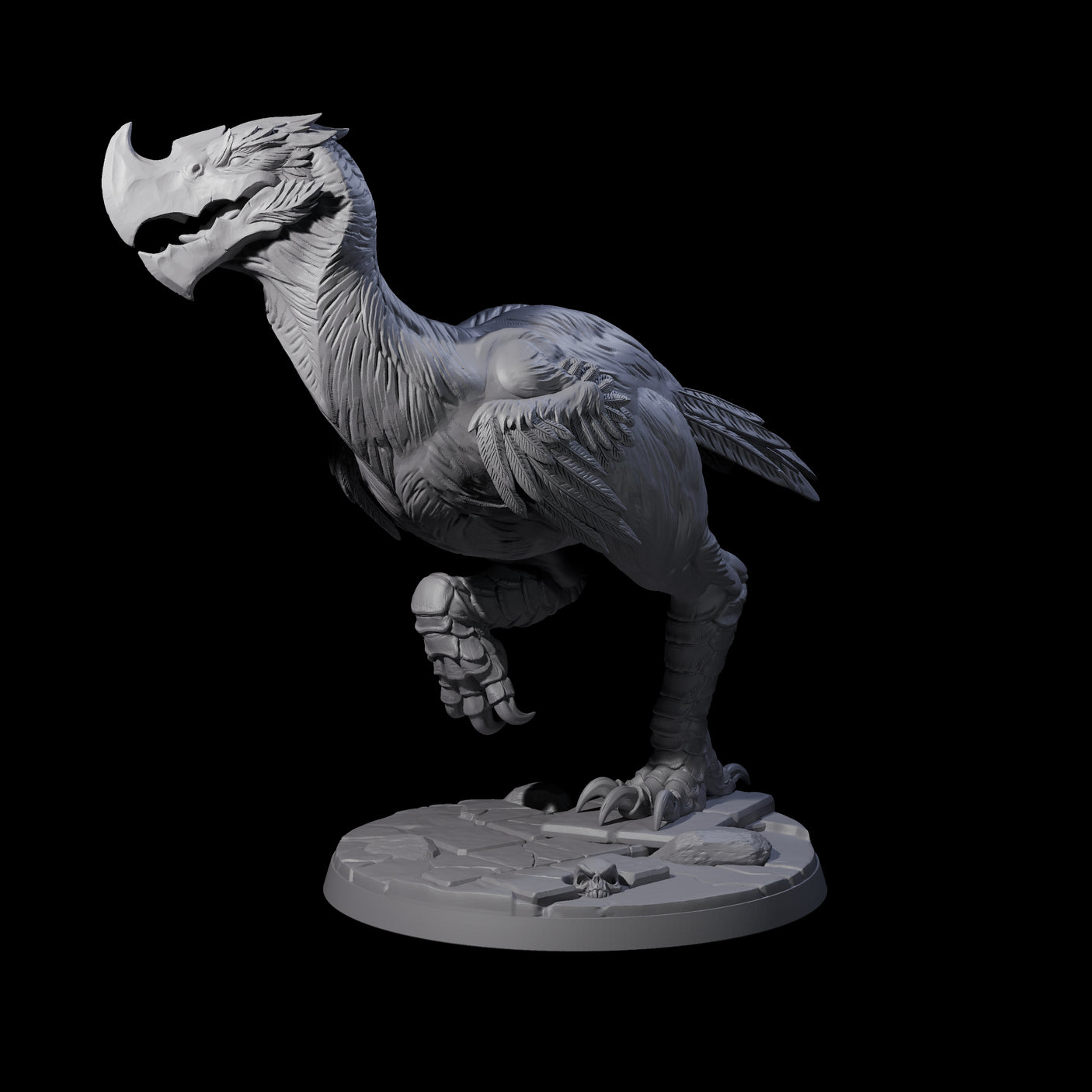 Four Hunting Axe Beaks Miniature for Dungeons and Dragons, Pathfinder or other TTRPGs