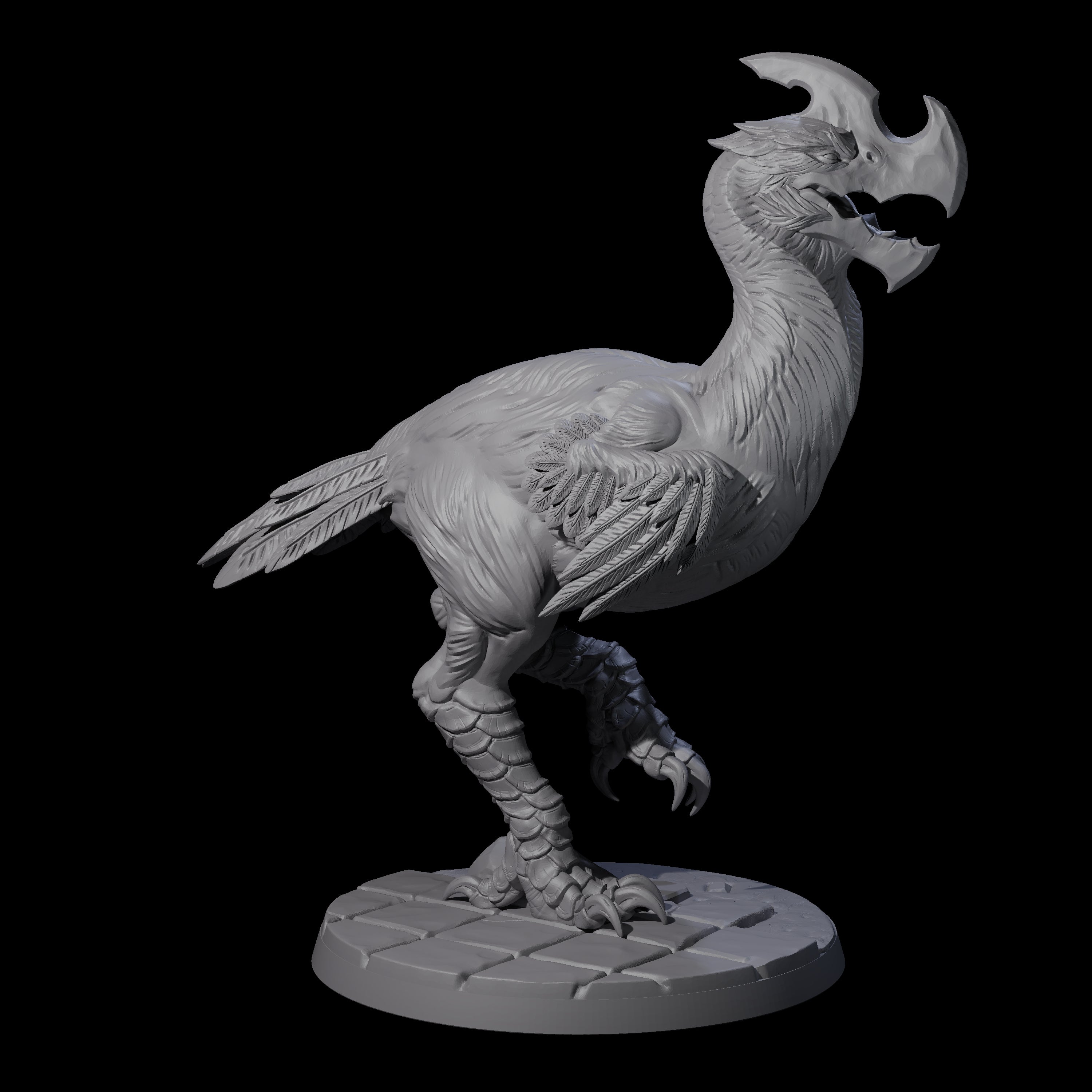 Four Hunting Axe Beaks Miniature for Dungeons and Dragons, Pathfinder or other TTRPGs