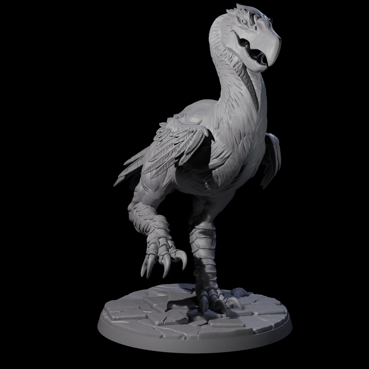 Four Hunting Axe Beaks Miniature for Dungeons and Dragons, Pathfinder or other TTRPGs