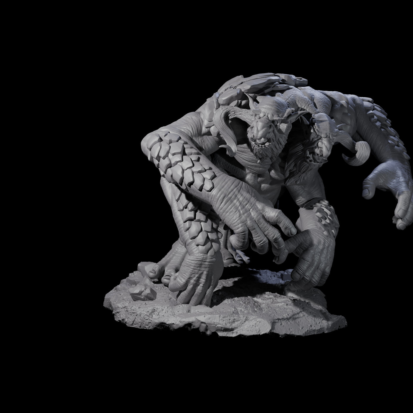 Four Hurling Ettins Miniature for Dungeons and Dragons, Pathfinder or other TTRPGs