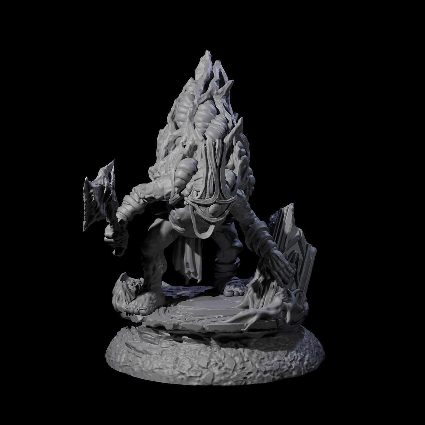 Four Infected Hive Thralls Miniature for Dungeons and Dragons, Pathfinder or other TTRPGs