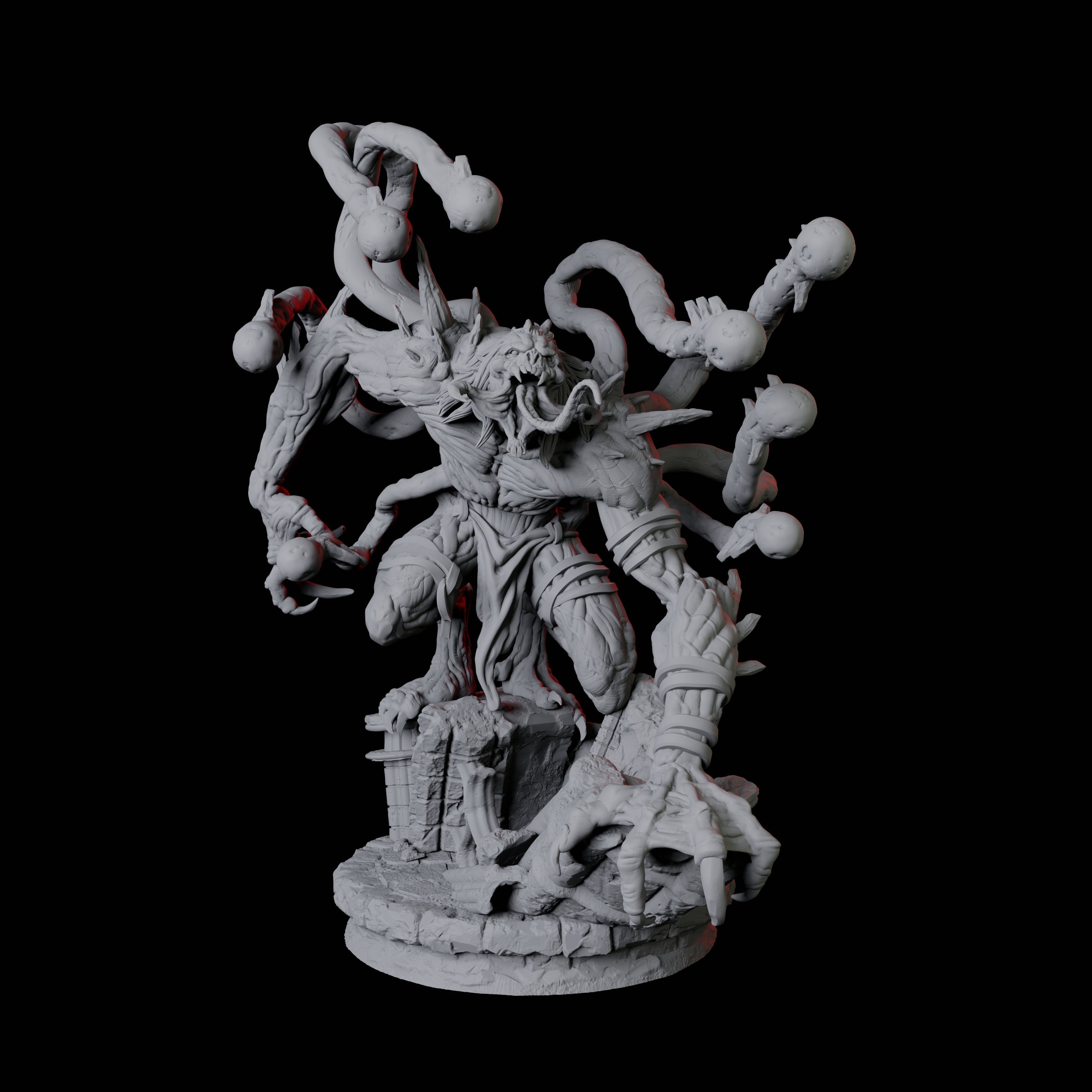 Four Infested Ghouls Miniature for Dungeons and Dragons, Pathfinder or other TTRPGs