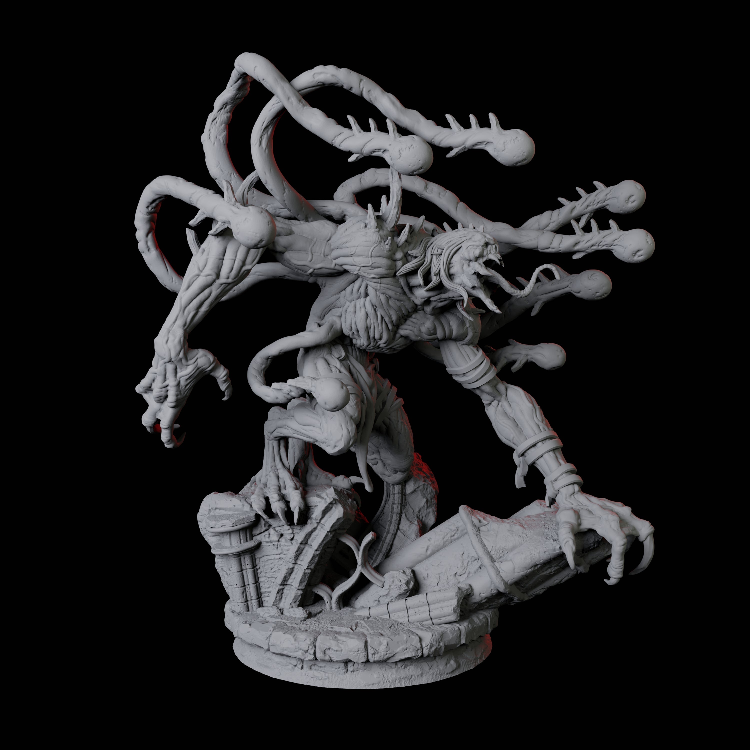 Four Infested Ghouls Miniature for Dungeons and Dragons, Pathfinder or other TTRPGs
