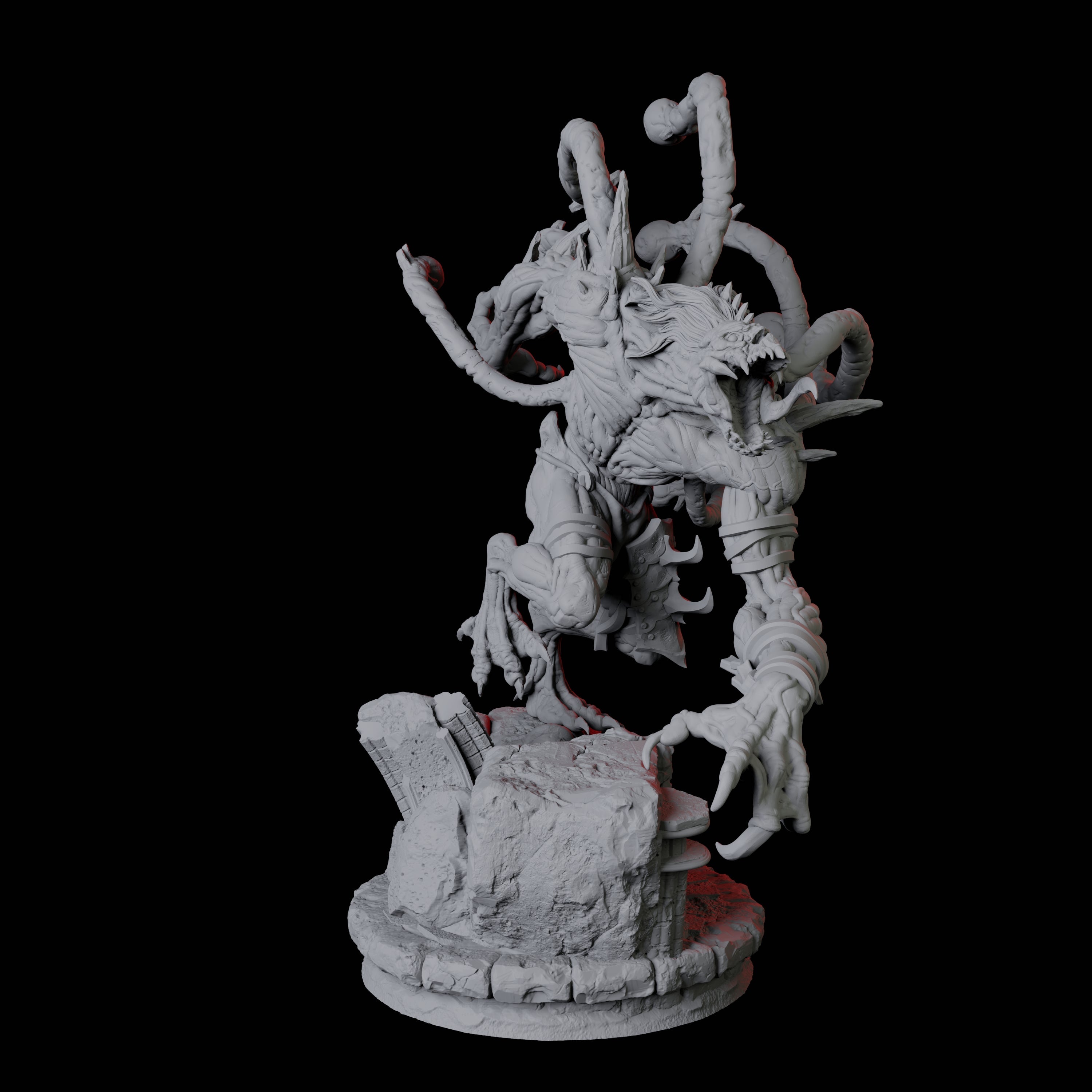 Four Infested Ghouls Miniature for Dungeons and Dragons, Pathfinder or other TTRPGs
