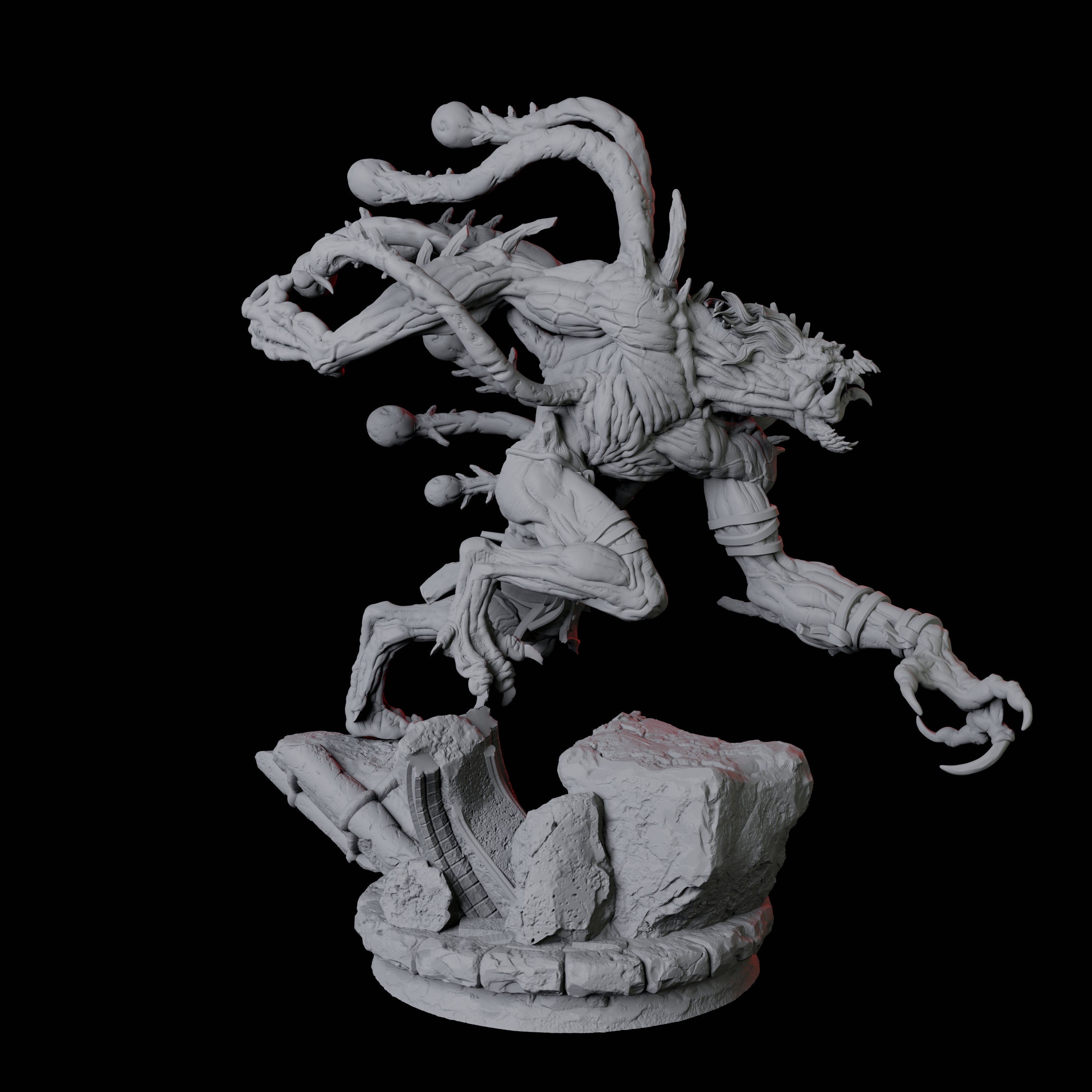 Four Infested Ghouls Miniature for Dungeons and Dragons, Pathfinder or other TTRPGs
