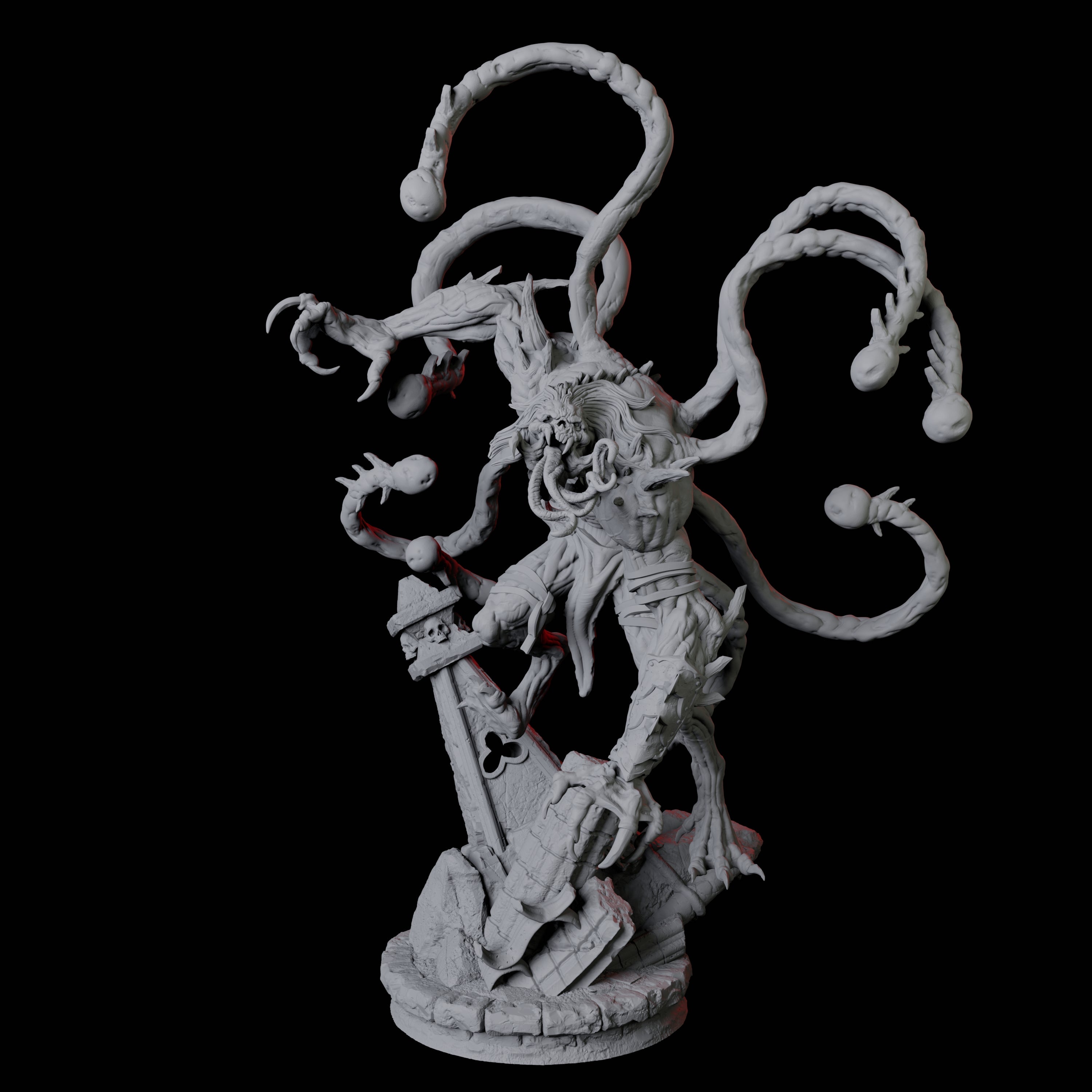Four Infested Ghouls Miniature for Dungeons and Dragons, Pathfinder or other TTRPGs