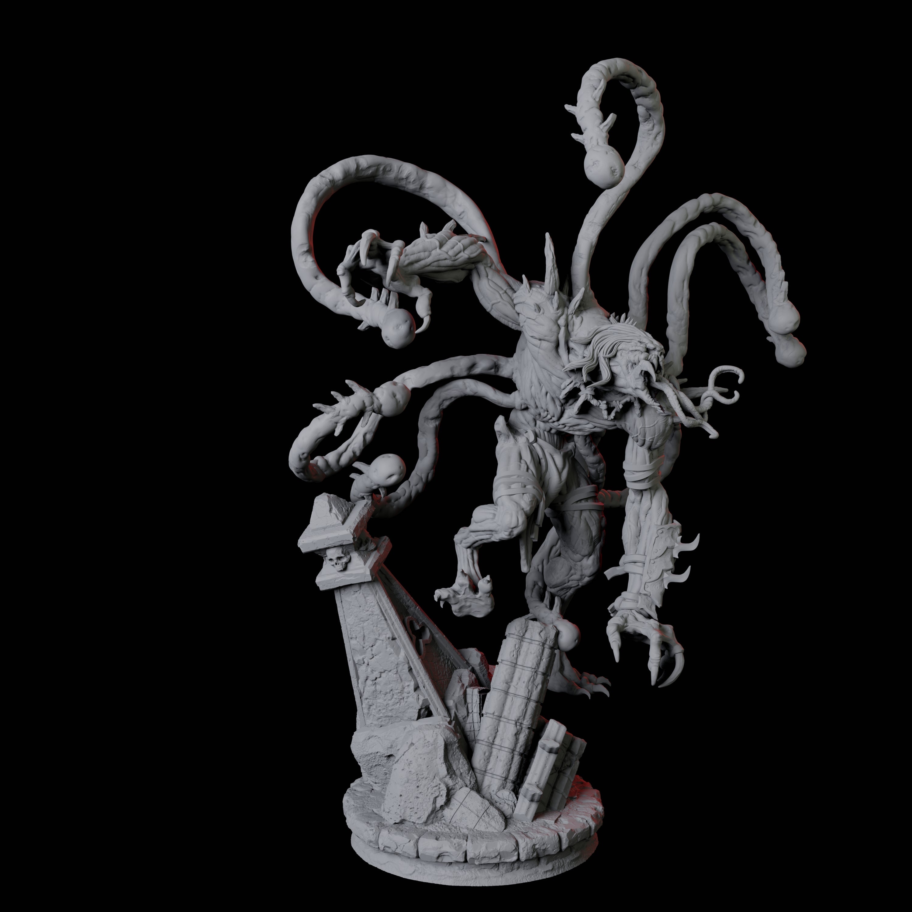 Four Infested Ghouls Miniature for Dungeons and Dragons, Pathfinder or other TTRPGs