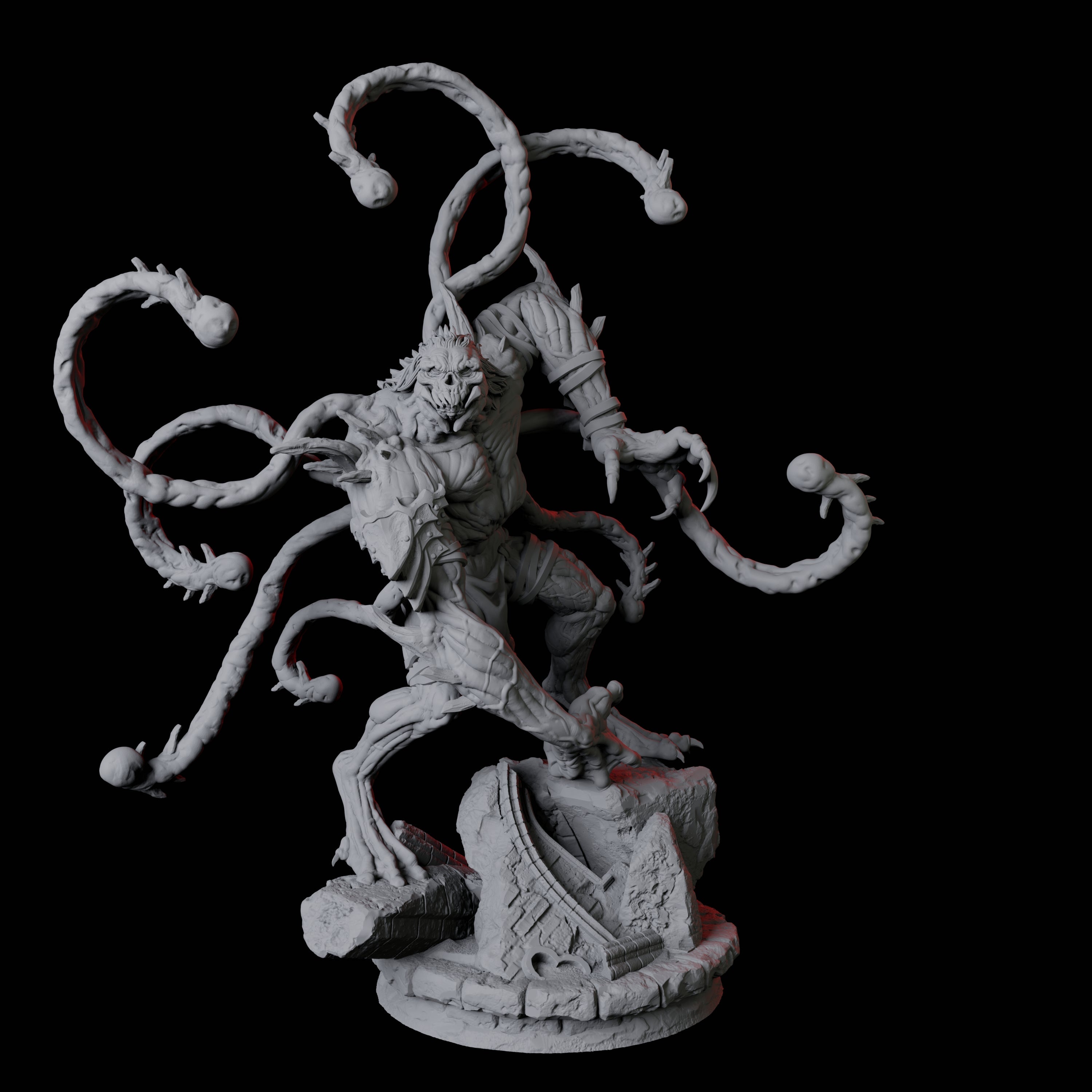 Four Infested Ghouls Miniature for Dungeons and Dragons, Pathfinder or other TTRPGs