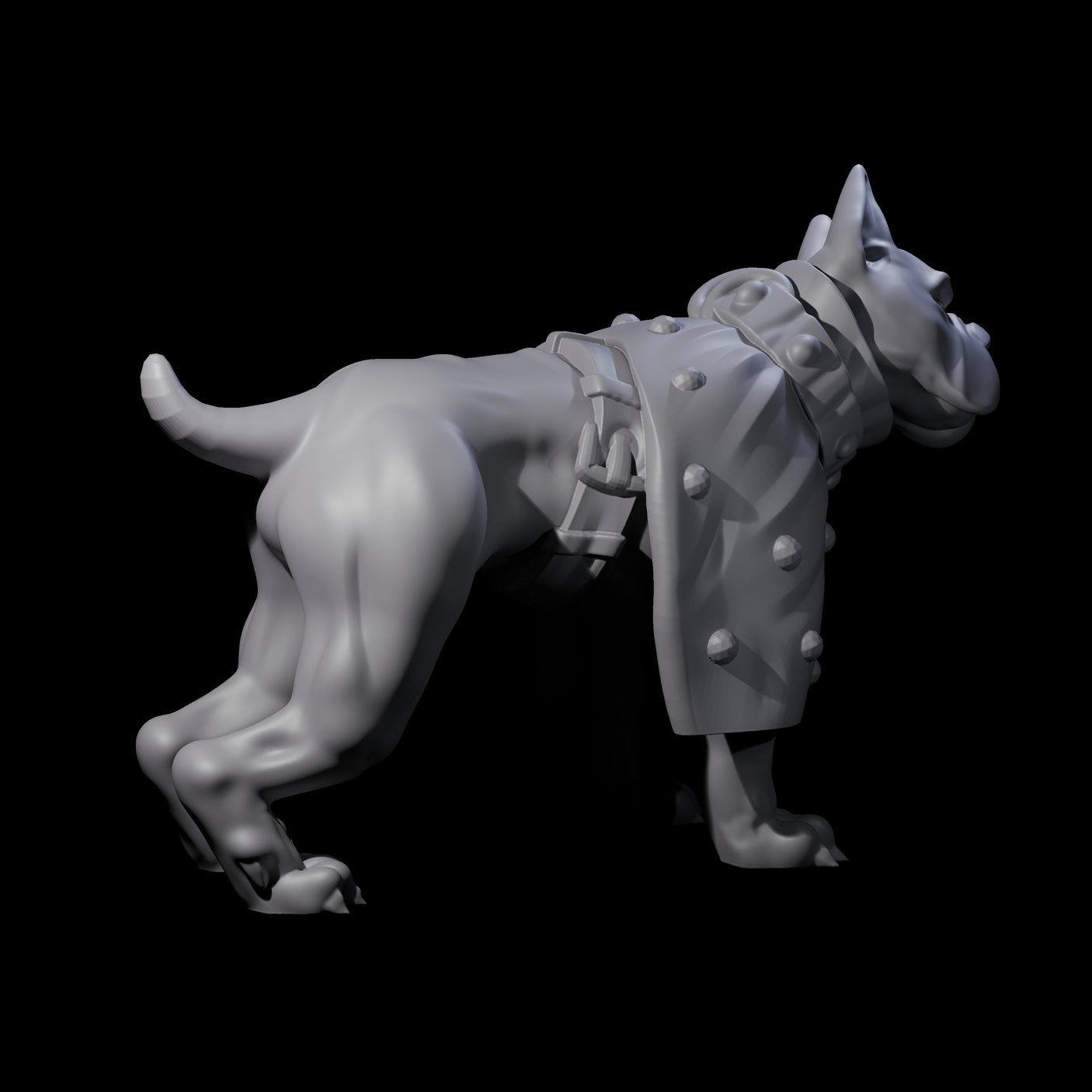 Four Inquisitive Dogs Miniature for Dungeons and Dragons, Pathfinder or other TTRPGs