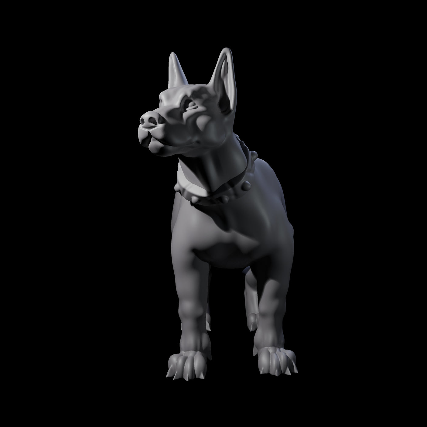 Four Inquisitive Dogs Miniature for Dungeons and Dragons, Pathfinder or other TTRPGs