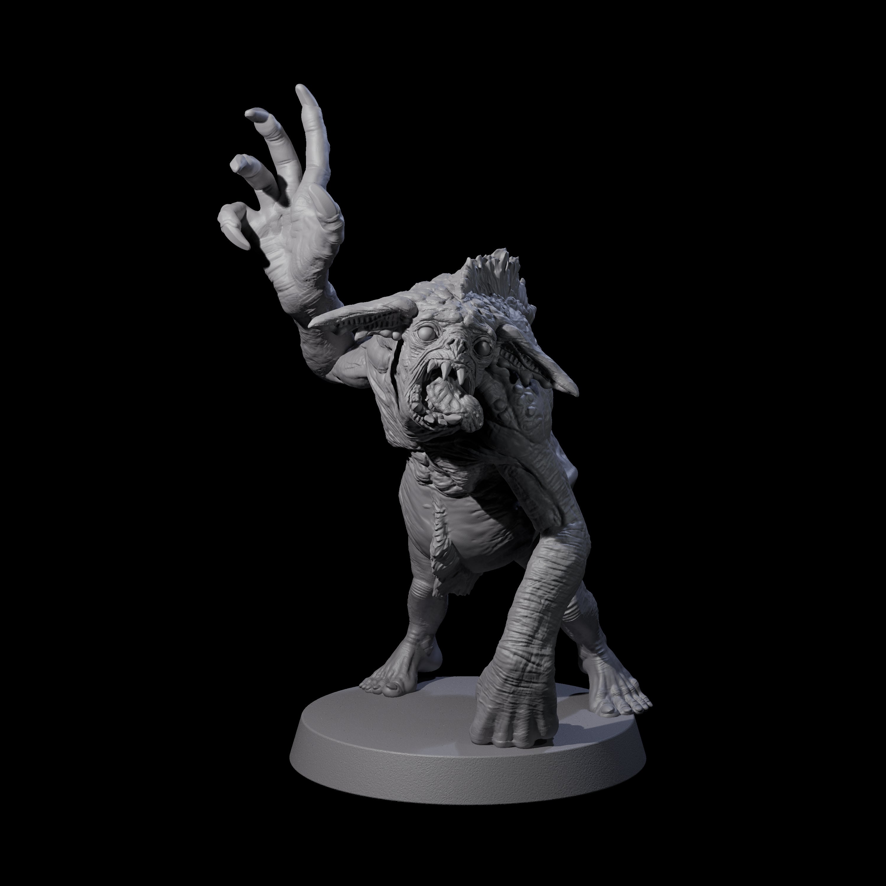 Four Knuckle Dragger Dretchs Miniature for Dungeons and Dragons, Pathfinder or other TTRPGs
